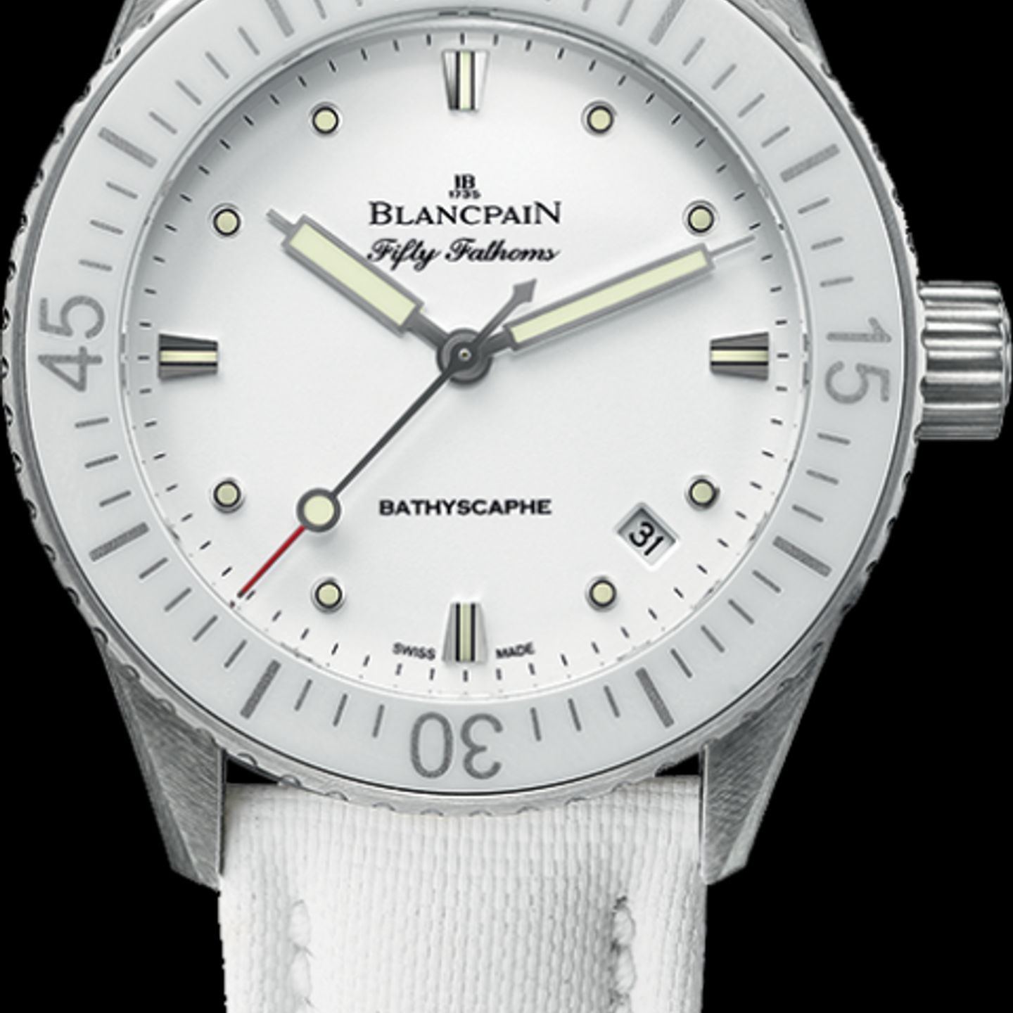 Blancpain Fifty Fathoms Bathyscaphe 5100-1127-W52A (2022) - White dial 38 mm Steel case (1/1)