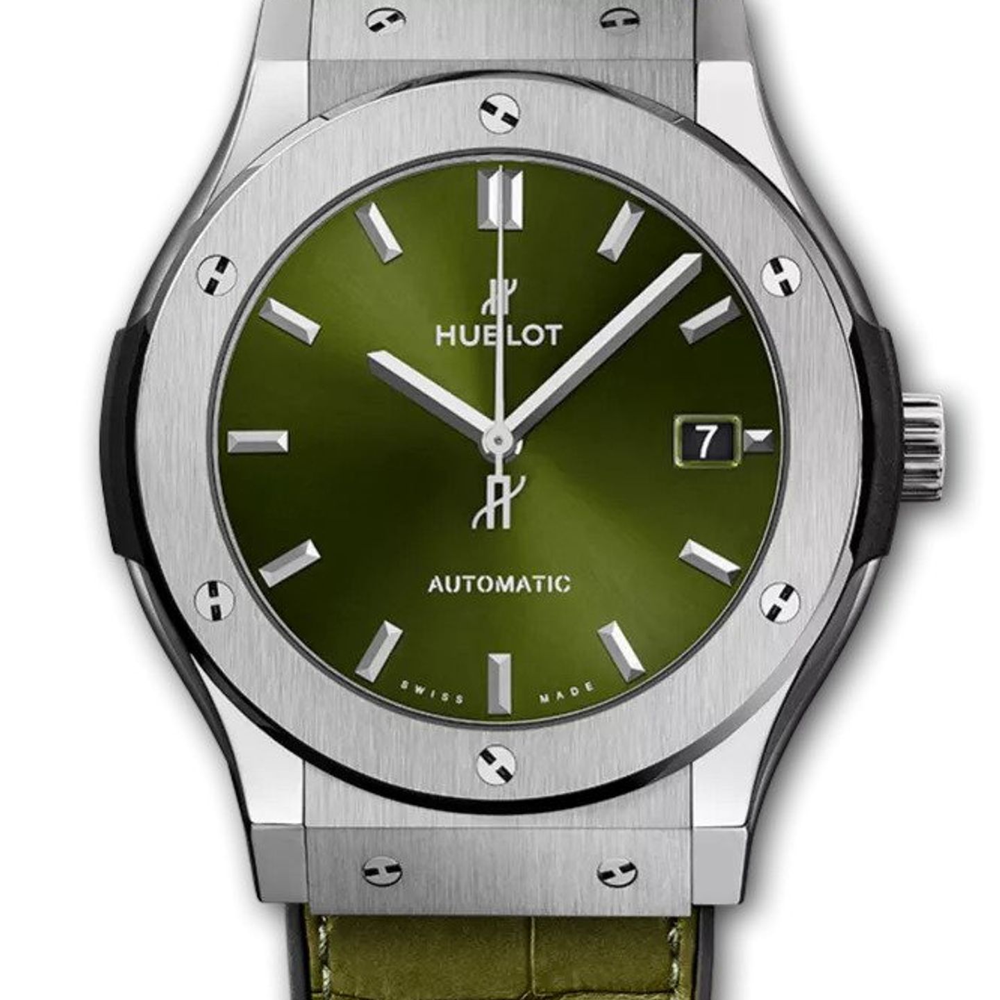 Hublot Classic Fusion 511.NX.8970.LR (2022) - Green dial 45 mm Titanium case (1/1)