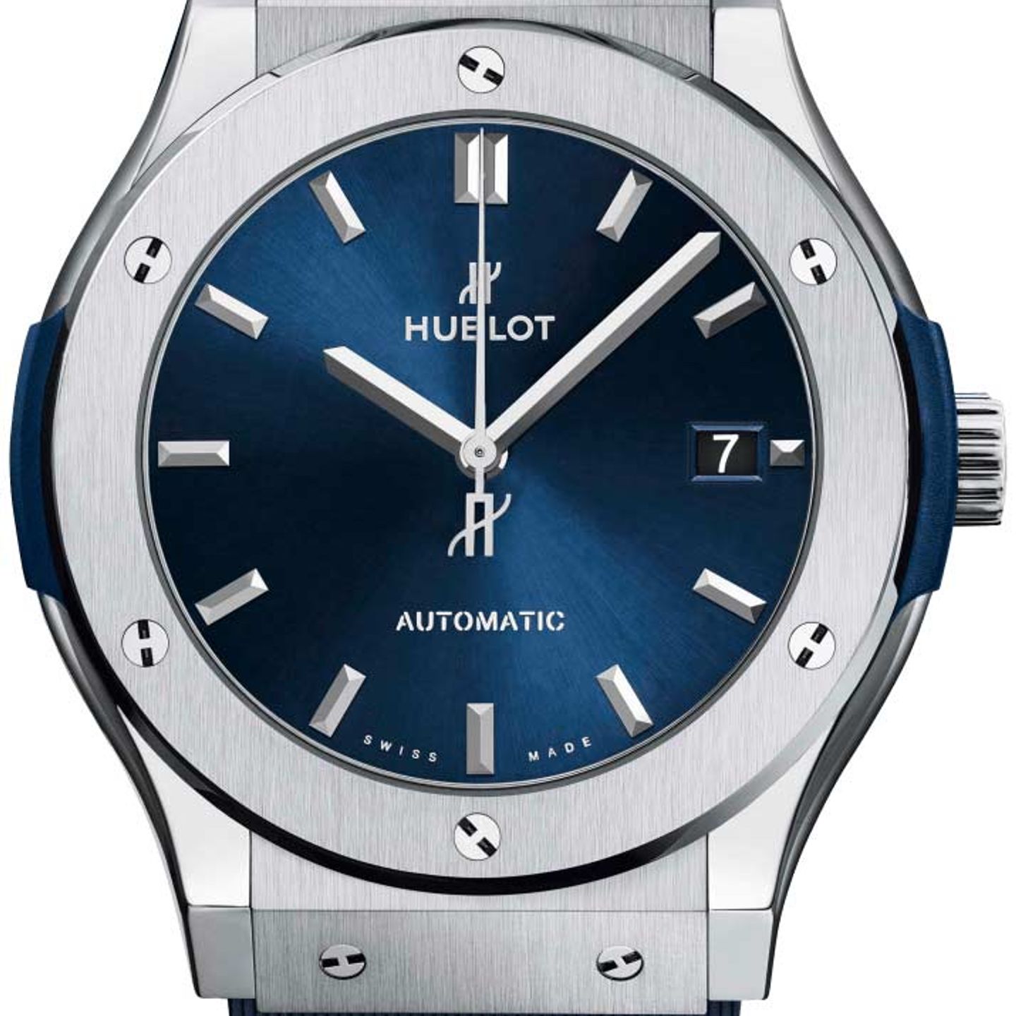 Hublot Classic Fusion Blue 511.NX.7170.RX (Onbekend (willekeurig serienummer)) - Blauw wijzerplaat 45mm Titanium (1/1)