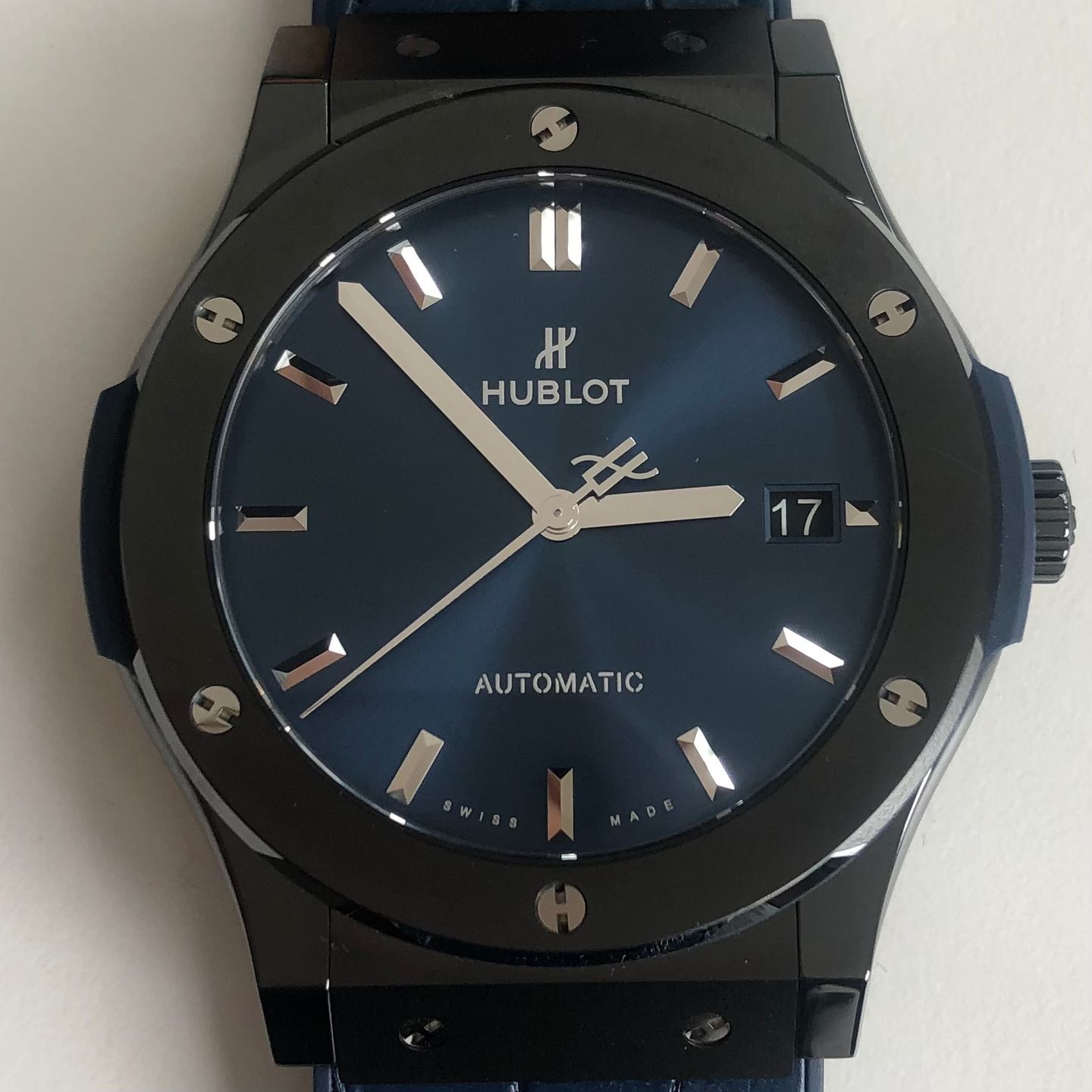 Hublot Classic Fusion Blue 511.CM.7170.RX (2022) - Blauw wijzerplaat 45mm Keramiek (1/2)