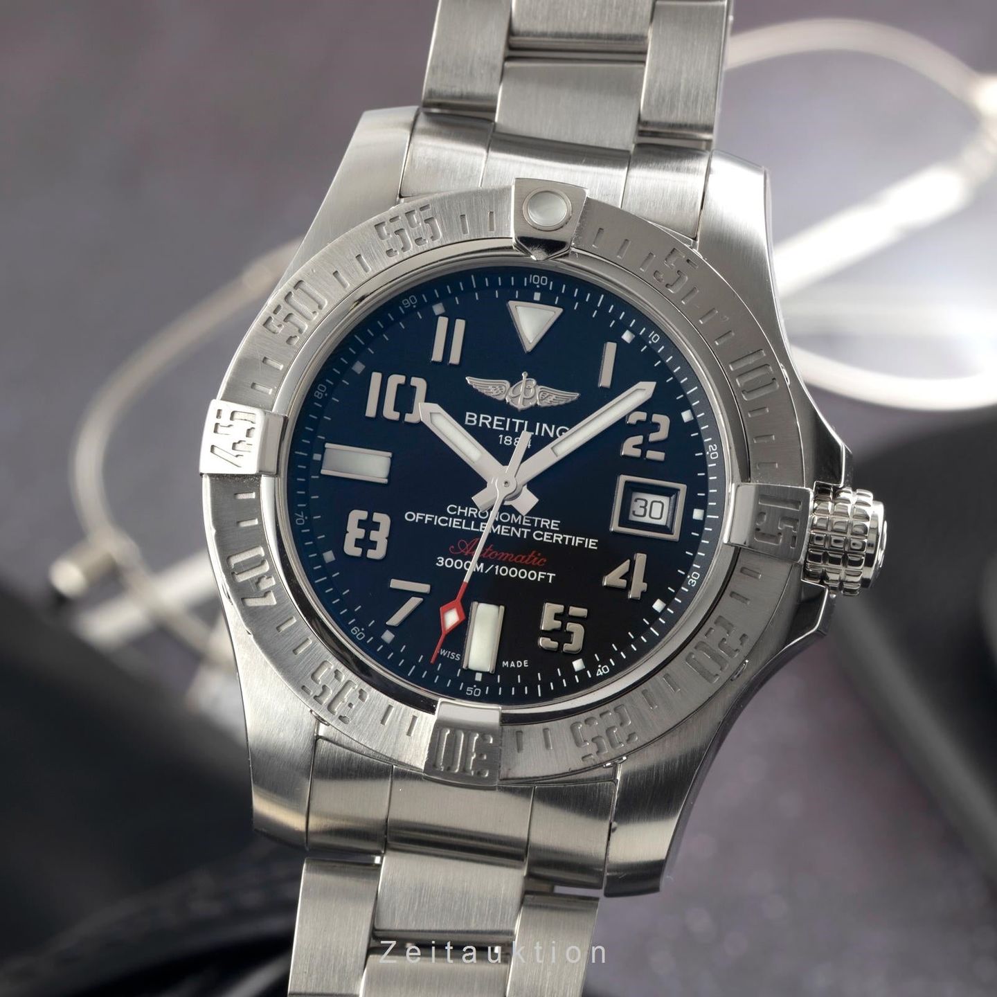 Breitling Avenger II Seawolf A1733110/BC31 (Unknown (random serial)) - Black dial 45 mm Steel case (1/8)