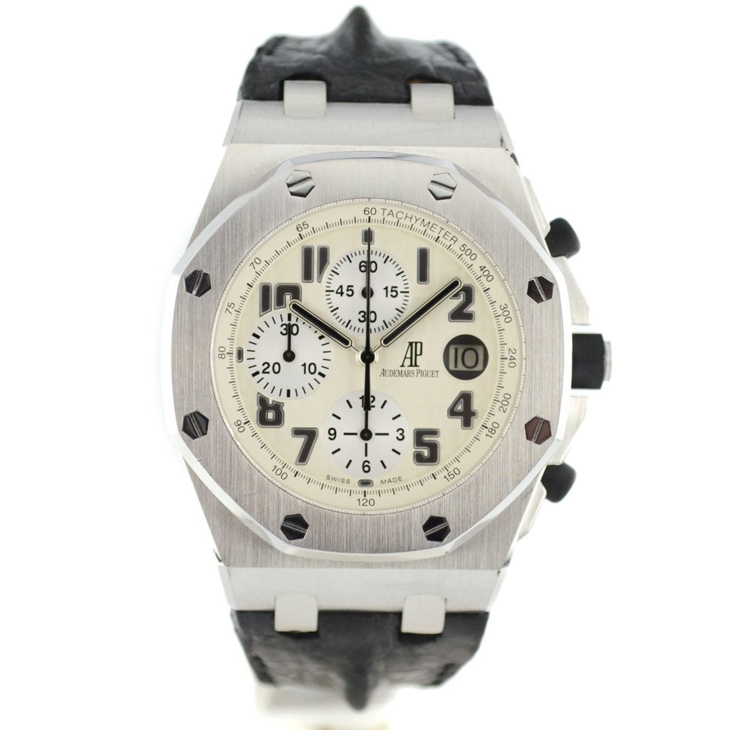 Audemars Piguet Royal Oak Offshore Chronograph 26020ST (2012) - Zwart wijzerplaat 42mm Staal (1/7)