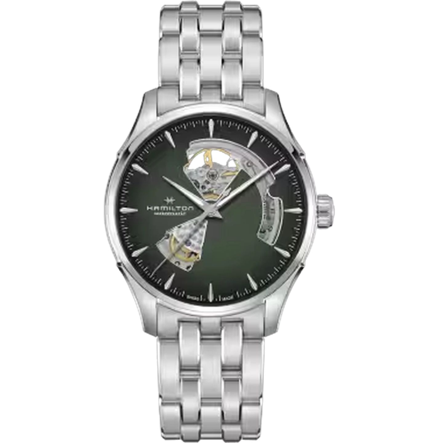 Hamilton Jazzmaster Open Heart H32675160 (2026) - Groen wijzerplaat 40mm Staal (1/1)