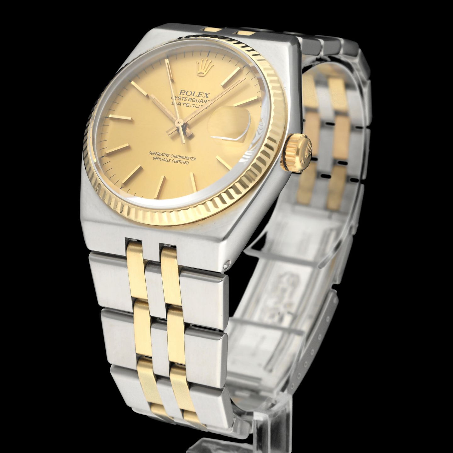 Rolex Datejust Oysterquartz 17013 (1982) - 36 mm Gold/Steel case (5/8)