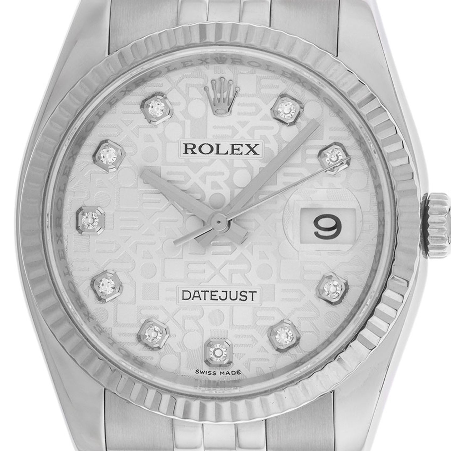 Rolex Datejust 36 116234 (2008) - Silver dial 36 mm Steel case (1/8)