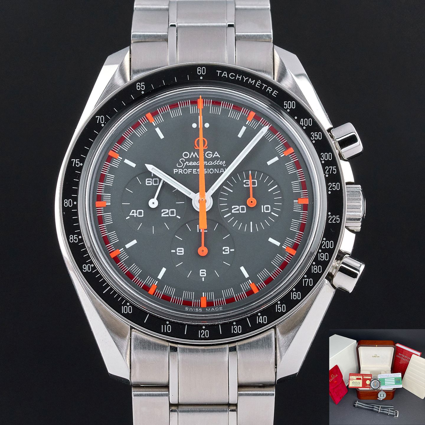 Omega Speedmaster Racing 3570.40 (2004) - Grijs wijzerplaat 42mm Staal (1/7)