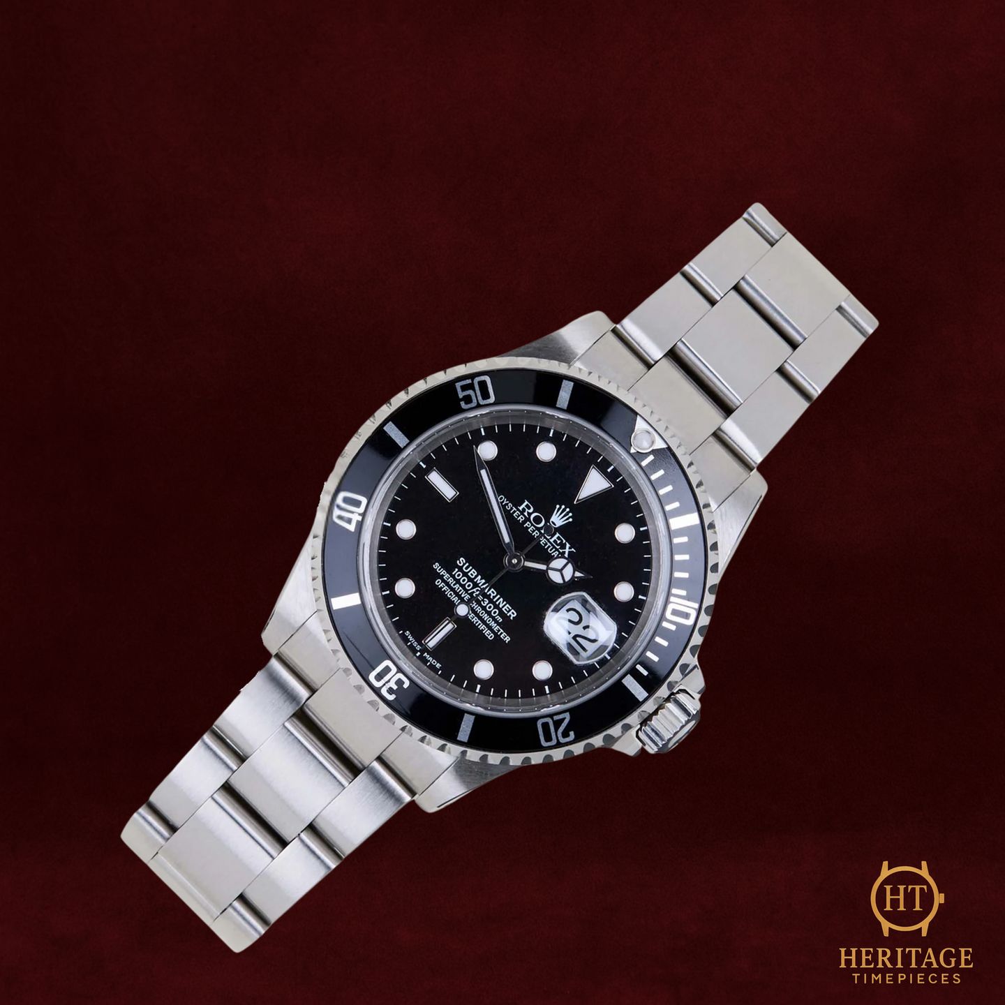 Rolex Submariner Date 16610 (2002) - Zwart wijzerplaat 40mm Staal (7/8)