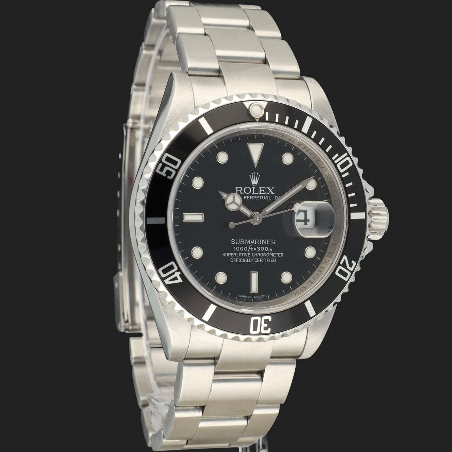 Rolex Submariner Date 16610 (2009) - Black dial 40 mm Steel case (4/8)