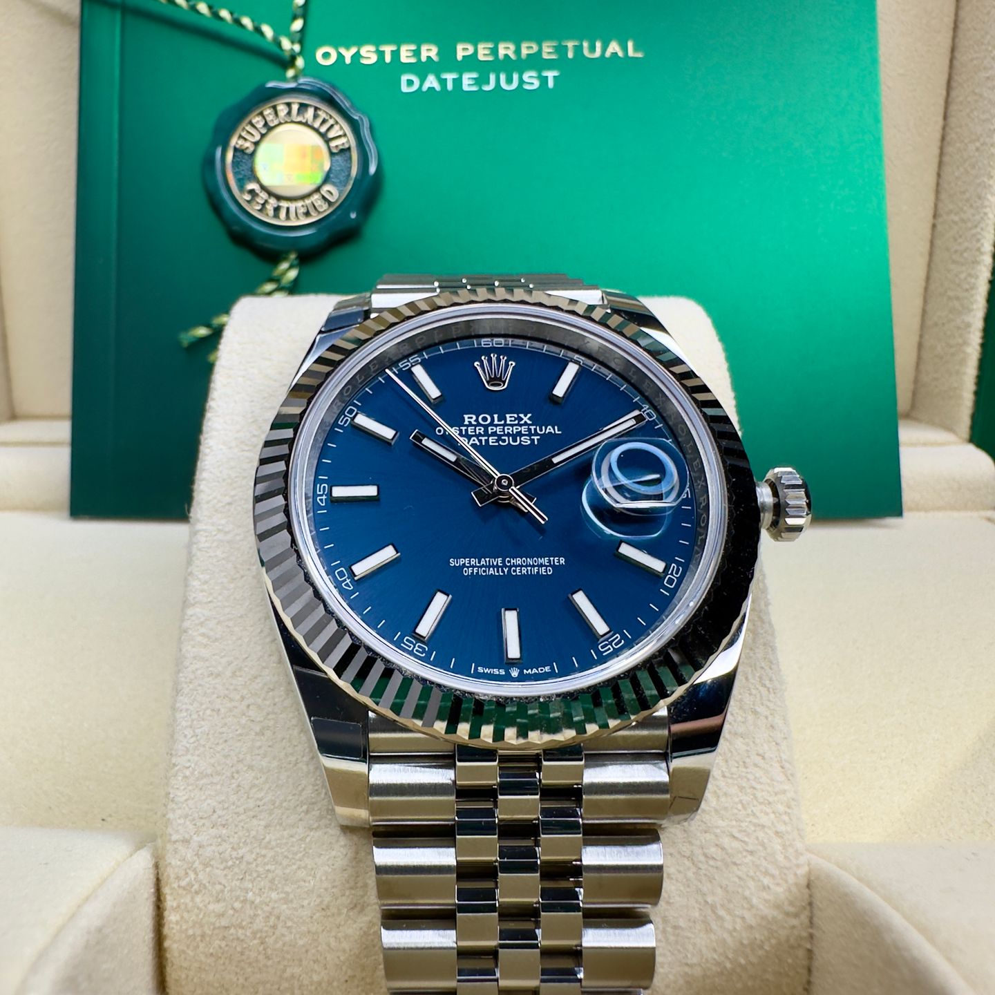 Rolex Datejust 41 126334 (2024) - Blauw wijzerplaat 41mm Staal (3/8)