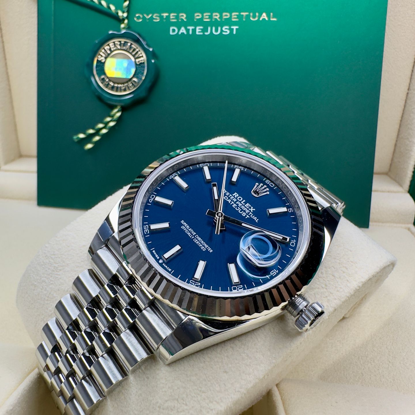 Rolex Datejust 41 126334 (2024) - Blauw wijzerplaat 41mm Staal (4/8)