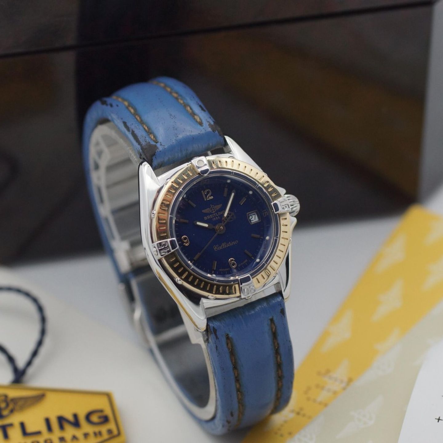 Breitling Callistino D52045 (1997) - Wit wijzerplaat 28mm Staal (1/8)