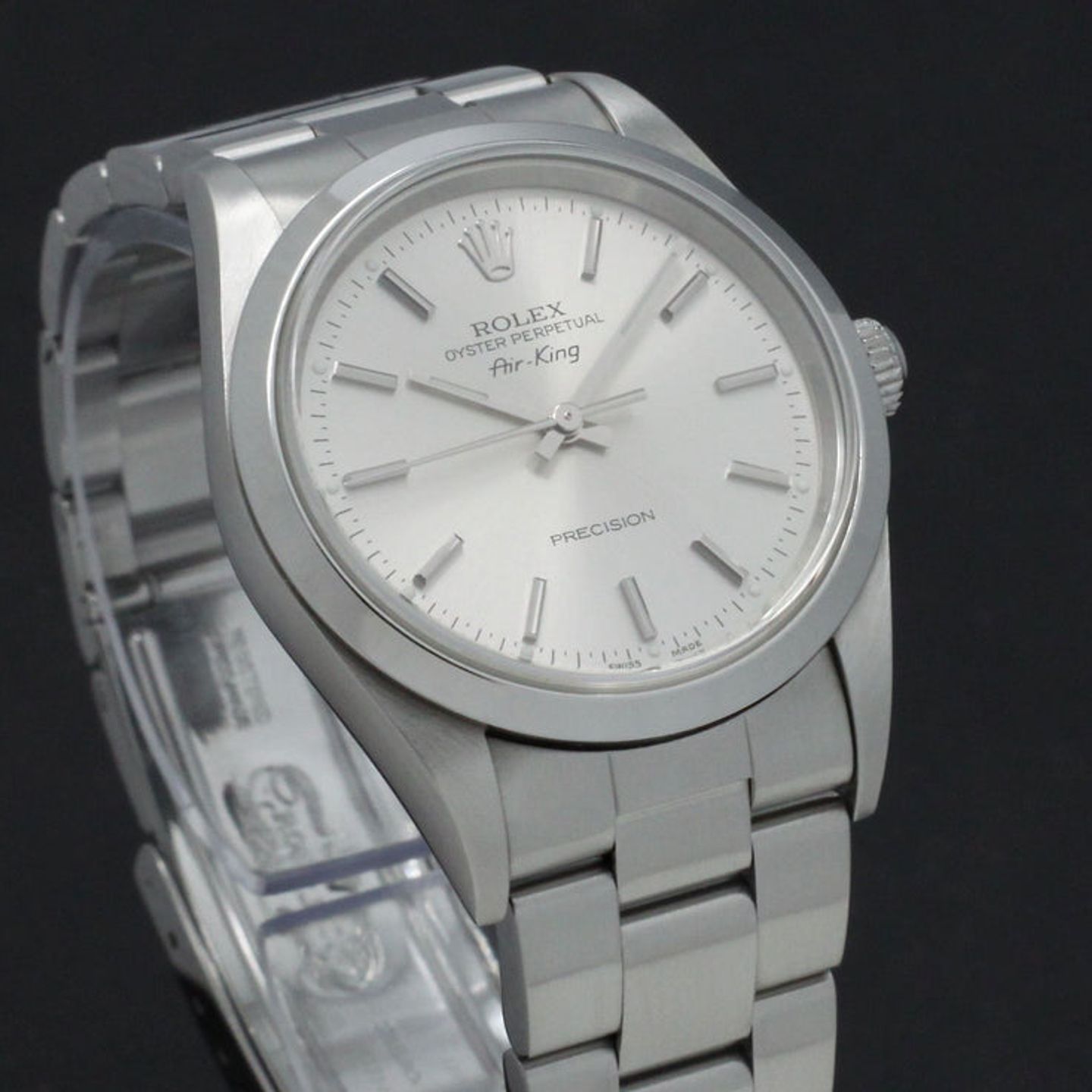 Rolex Air-King 14000 (2000) - Zilver wijzerplaat 34mm Staal (6/7)