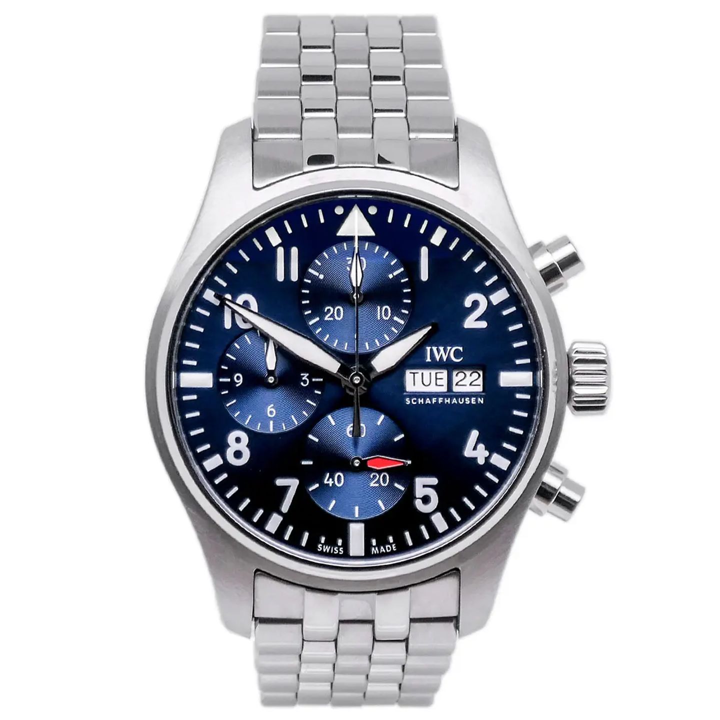 IWC Pilot Chronograph IW388102 (2021) - Blauw wijzerplaat 41mm Staal (1/8)