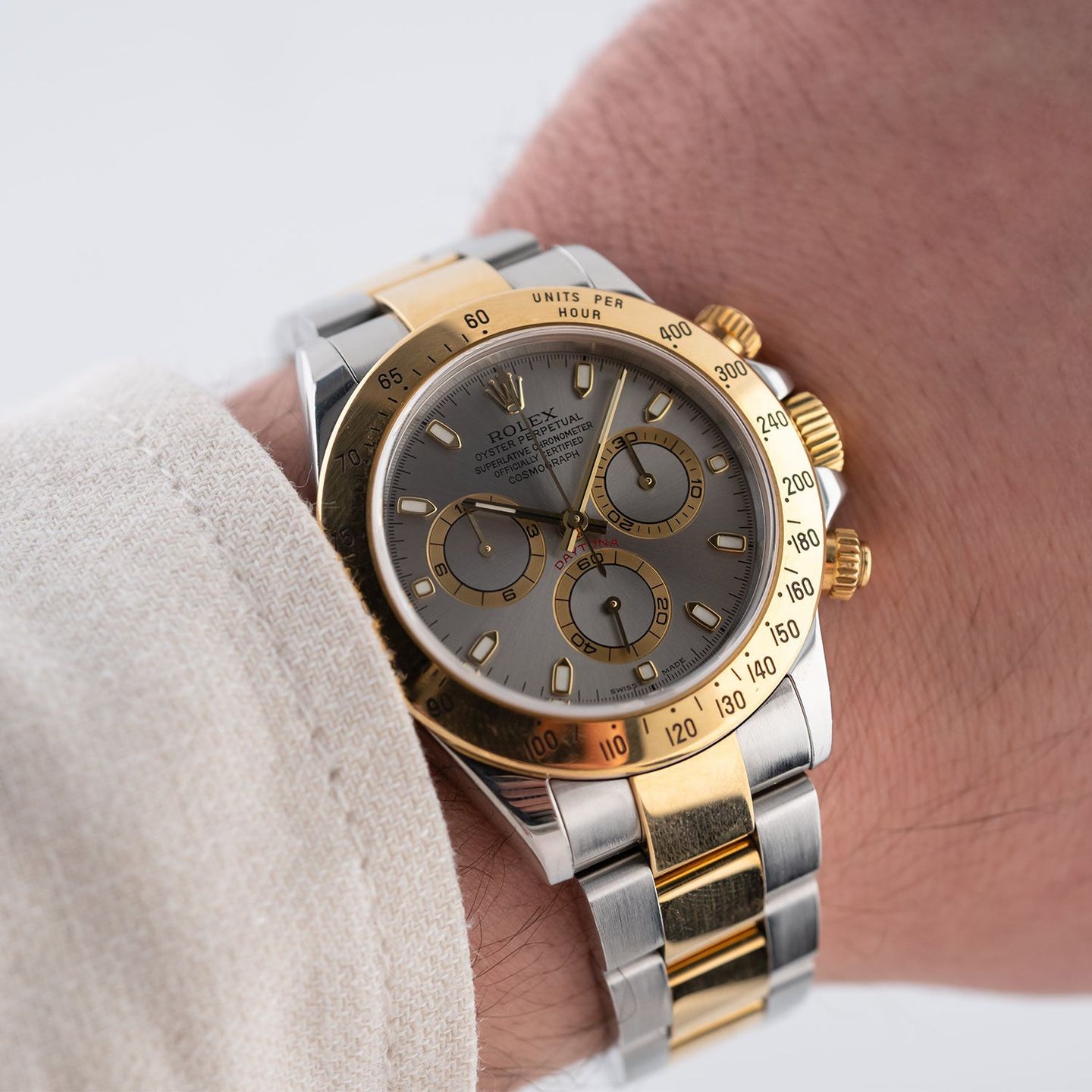 Rolex Daytona 116523 (2003) - Grijs wijzerplaat 40mm Goud/Staal (6/7)