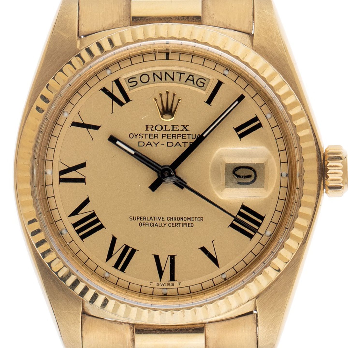 Rolex Day-Date 1803 (1975) - Champagne dial 36 mm Yellow Gold case (1/7)