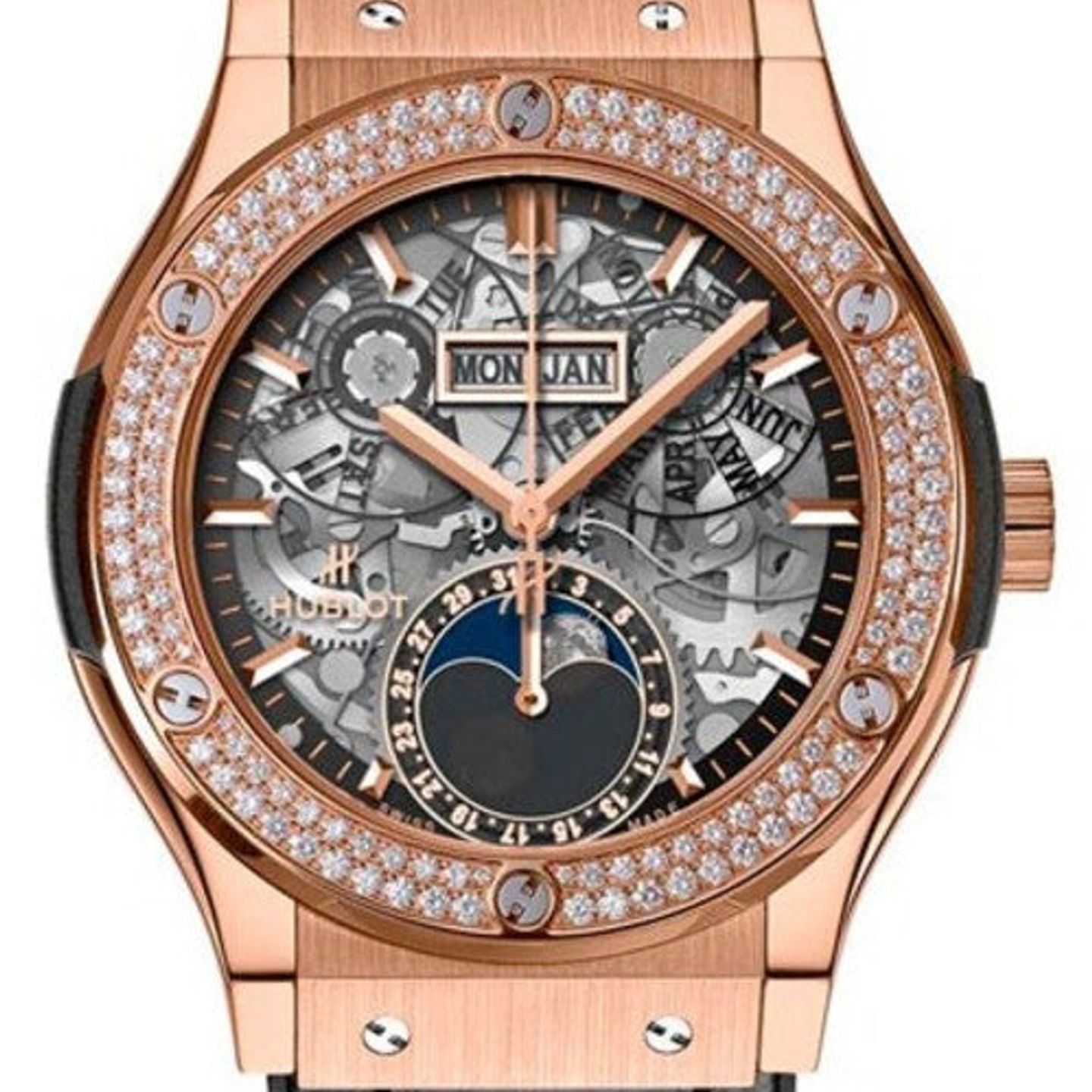 Hublot Classic Fusion Aerofusion 547.OX.0180.LR.1104 (2026) - Transparant wijzerplaat 42mm Roségoud (1/1)