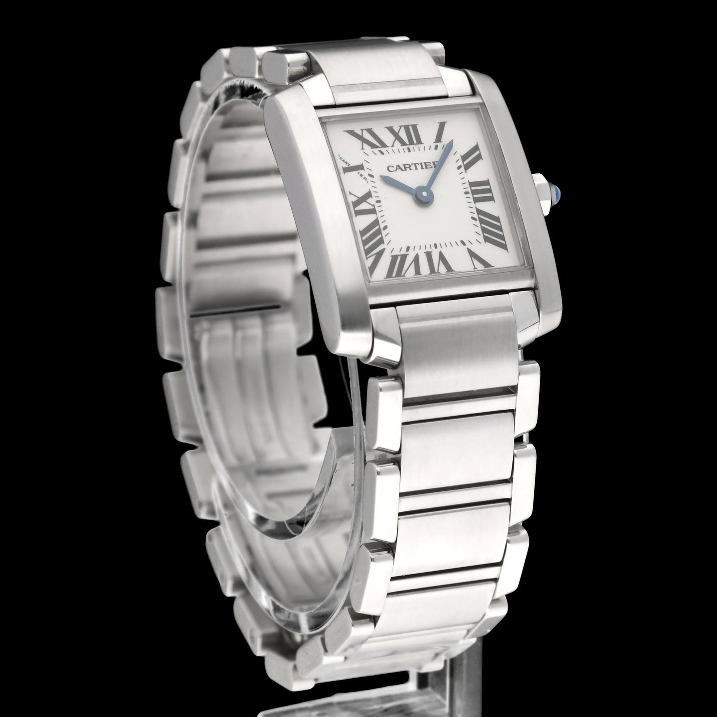 Cartier Tank Française 2384 (2006) - White dial 20 mm Steel case (6/8)