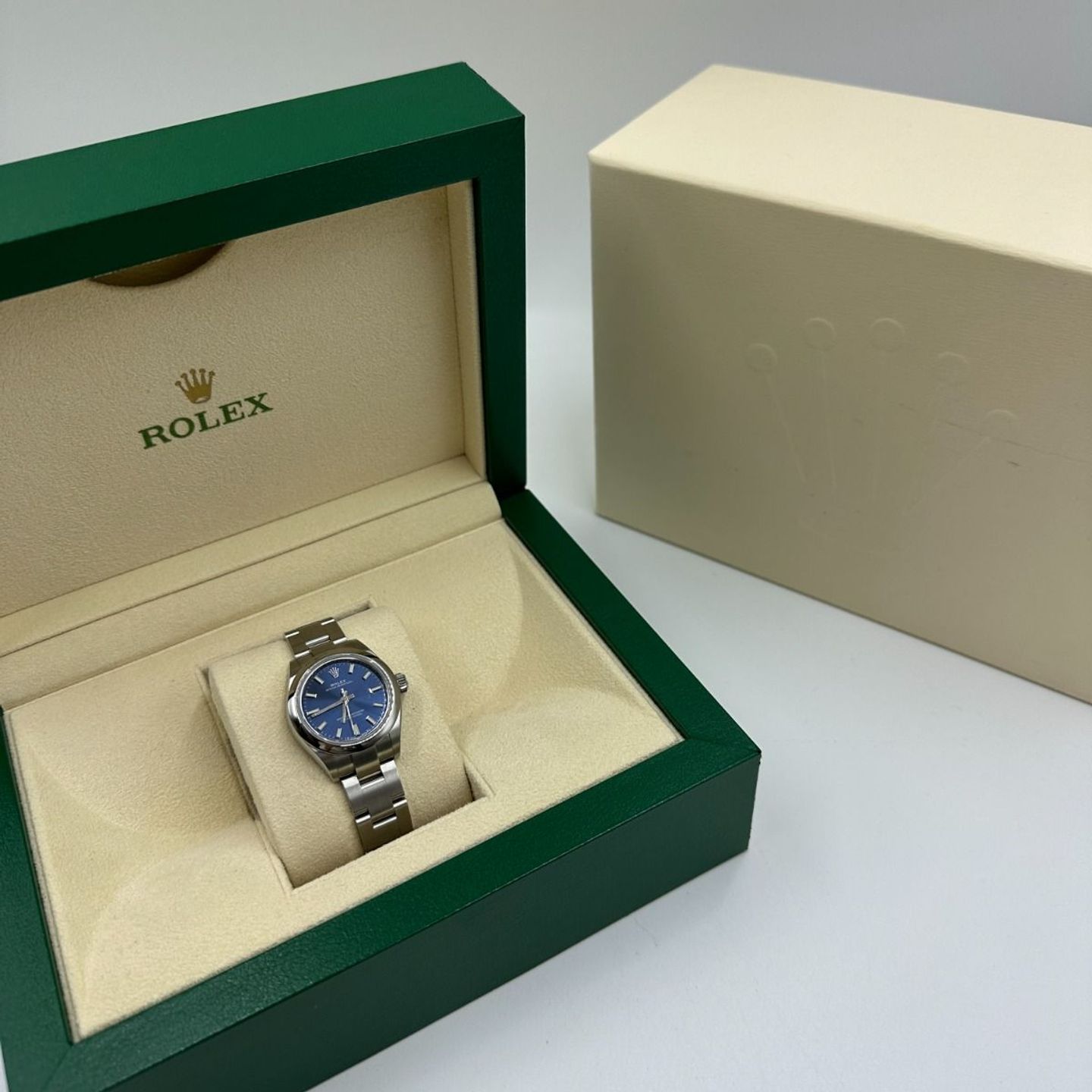 Rolex Oyster Perpetual 28 276200 (2024) - Blue dial 28 mm Steel case (3/8)