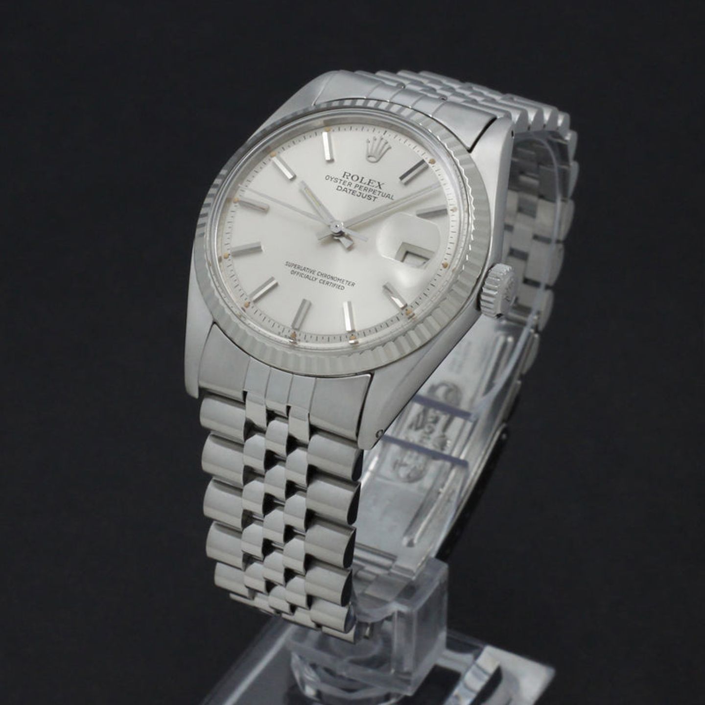 Rolex Datejust 1601 (1977) - Zilver wijzerplaat 36mm Staal (2/7)