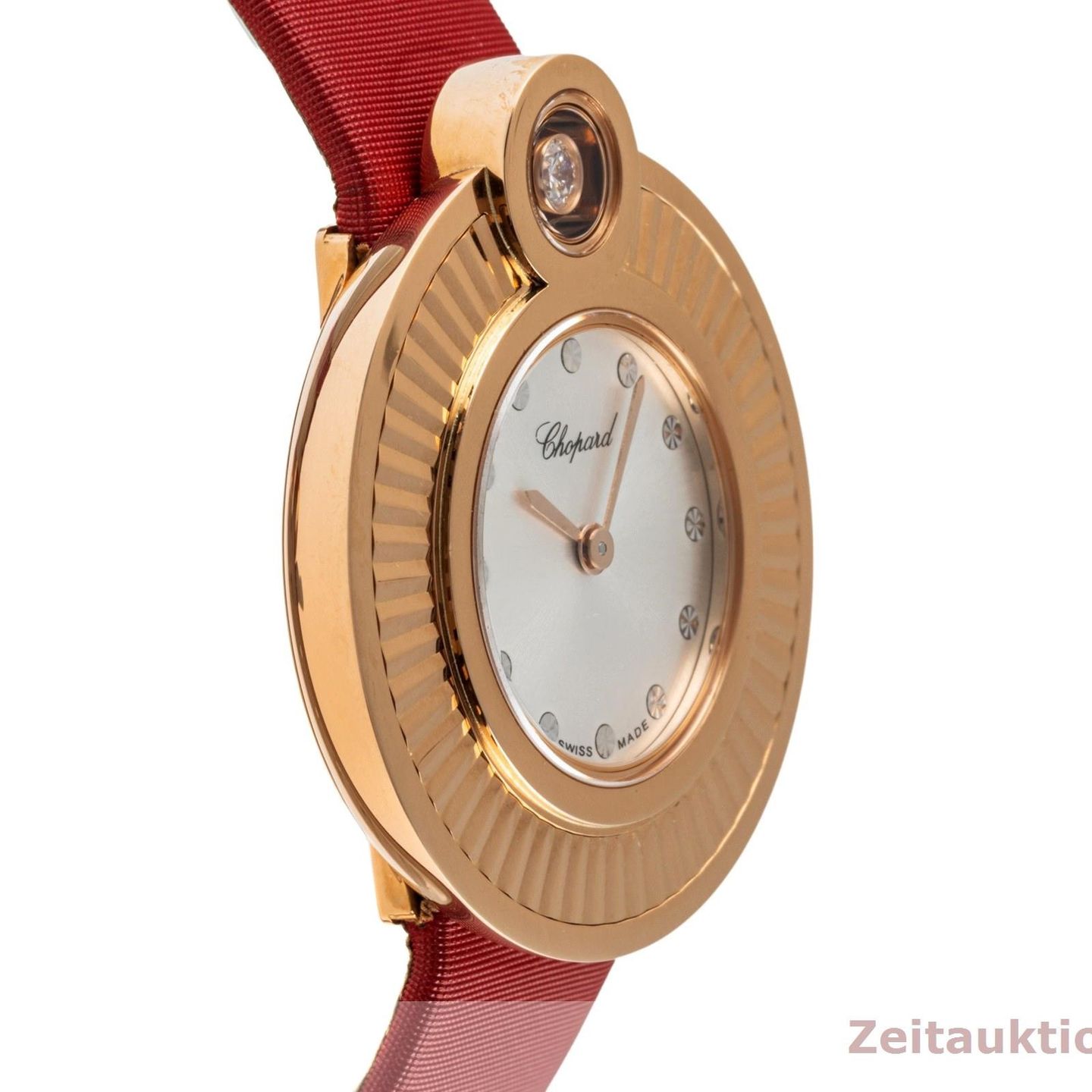 Chopard Happy Diamonds 4407 (2015) - Pearl dial 30 mm Red Gold case (7/8)