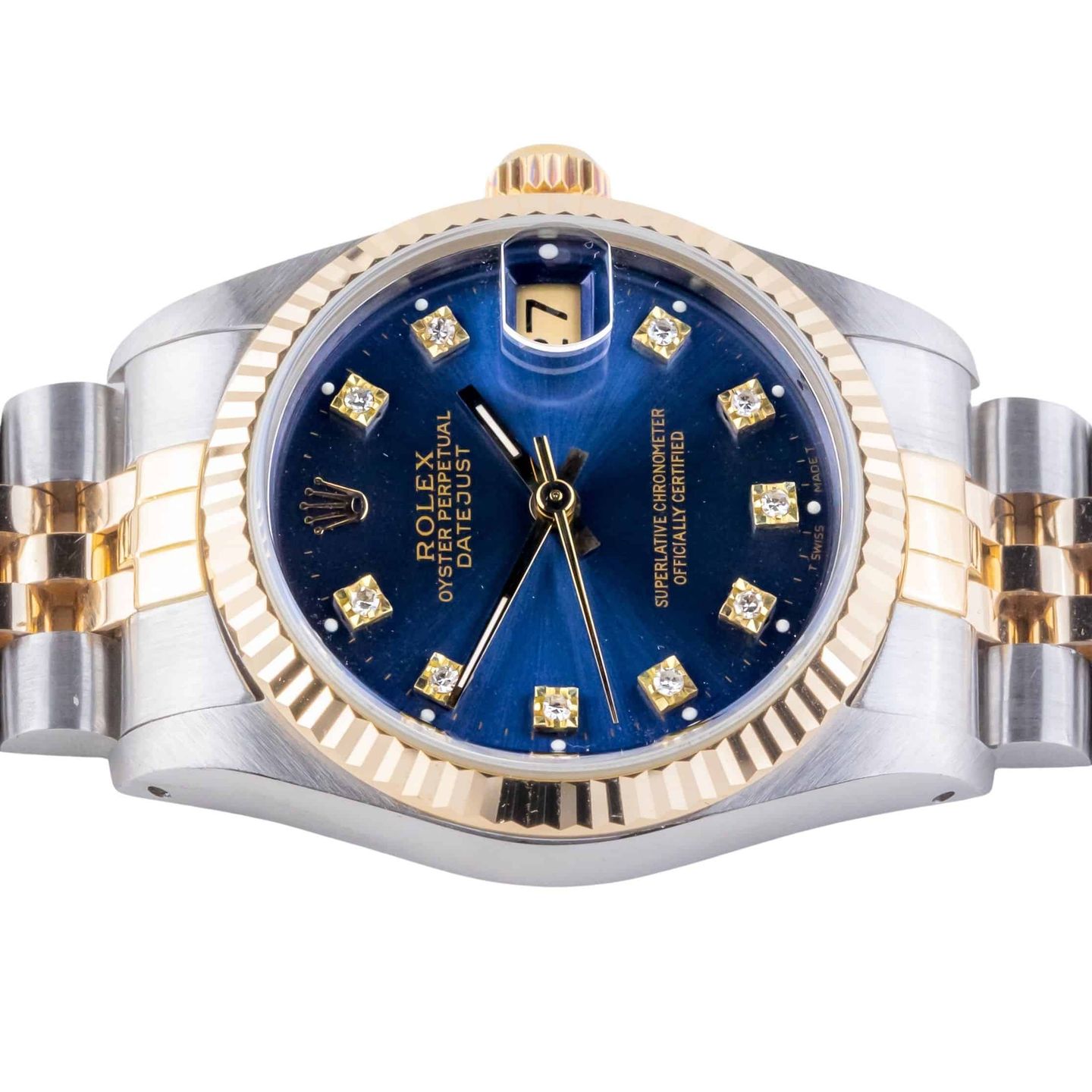 Rolex Datejust 31 68273 (1988) - Blue dial 31 mm Gold/Steel case (5/8)
