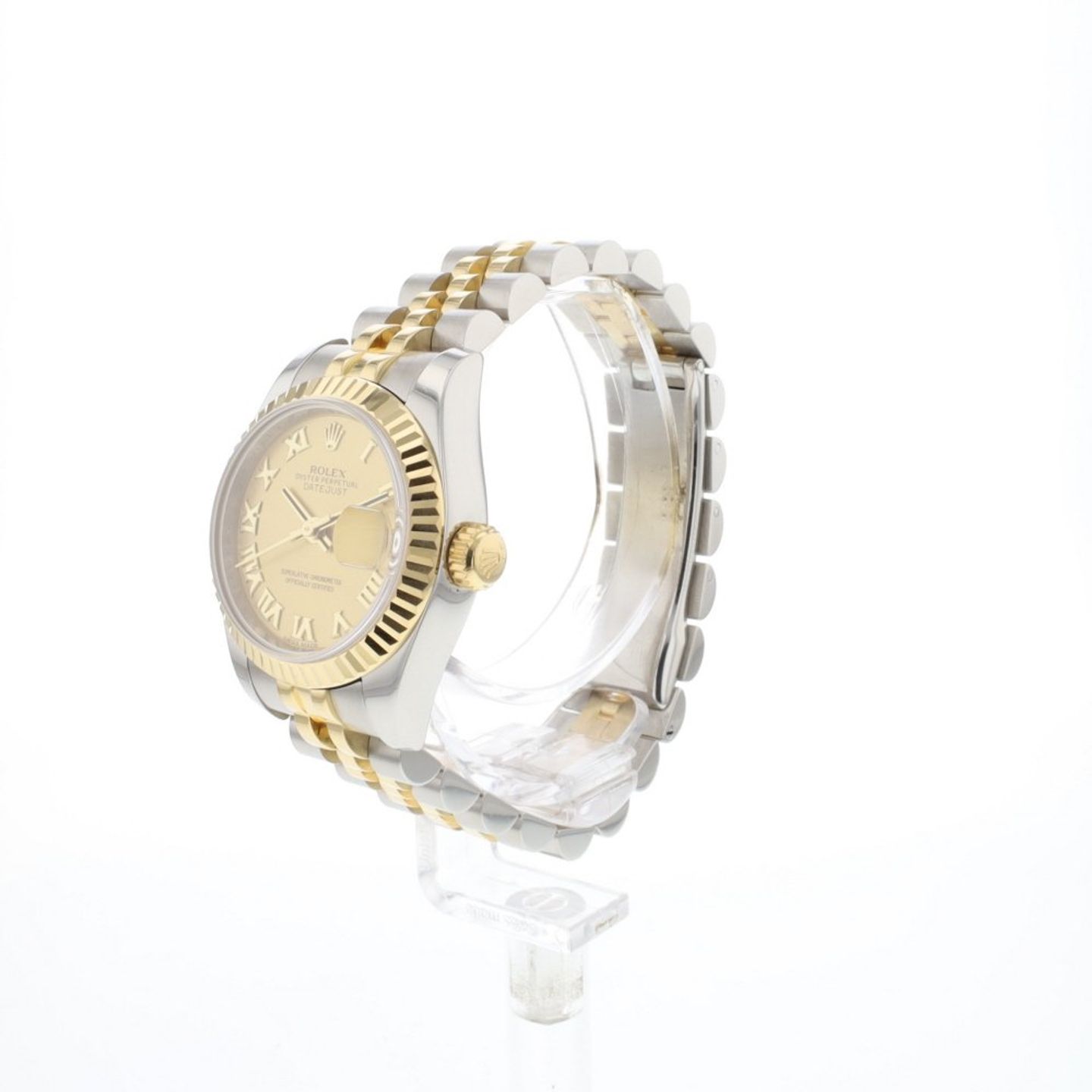 Rolex Lady-Datejust 179173 (2013) - Champagne dial 26 mm Gold/Steel case (2/6)