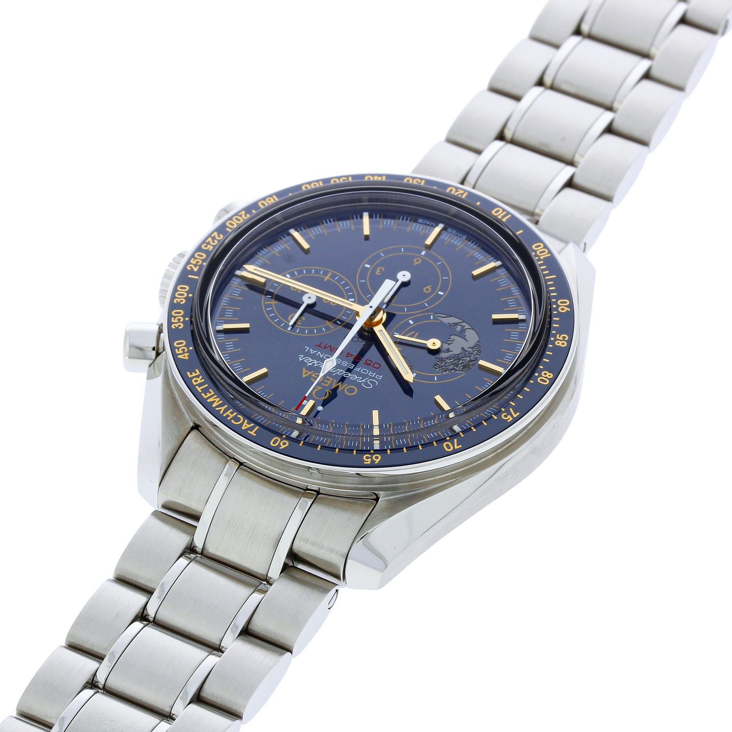 Omega Speedmaster Professional Moonwatch 311.30.42.30.03.001 (2018) - Blue dial 42 mm Steel case (7/8)