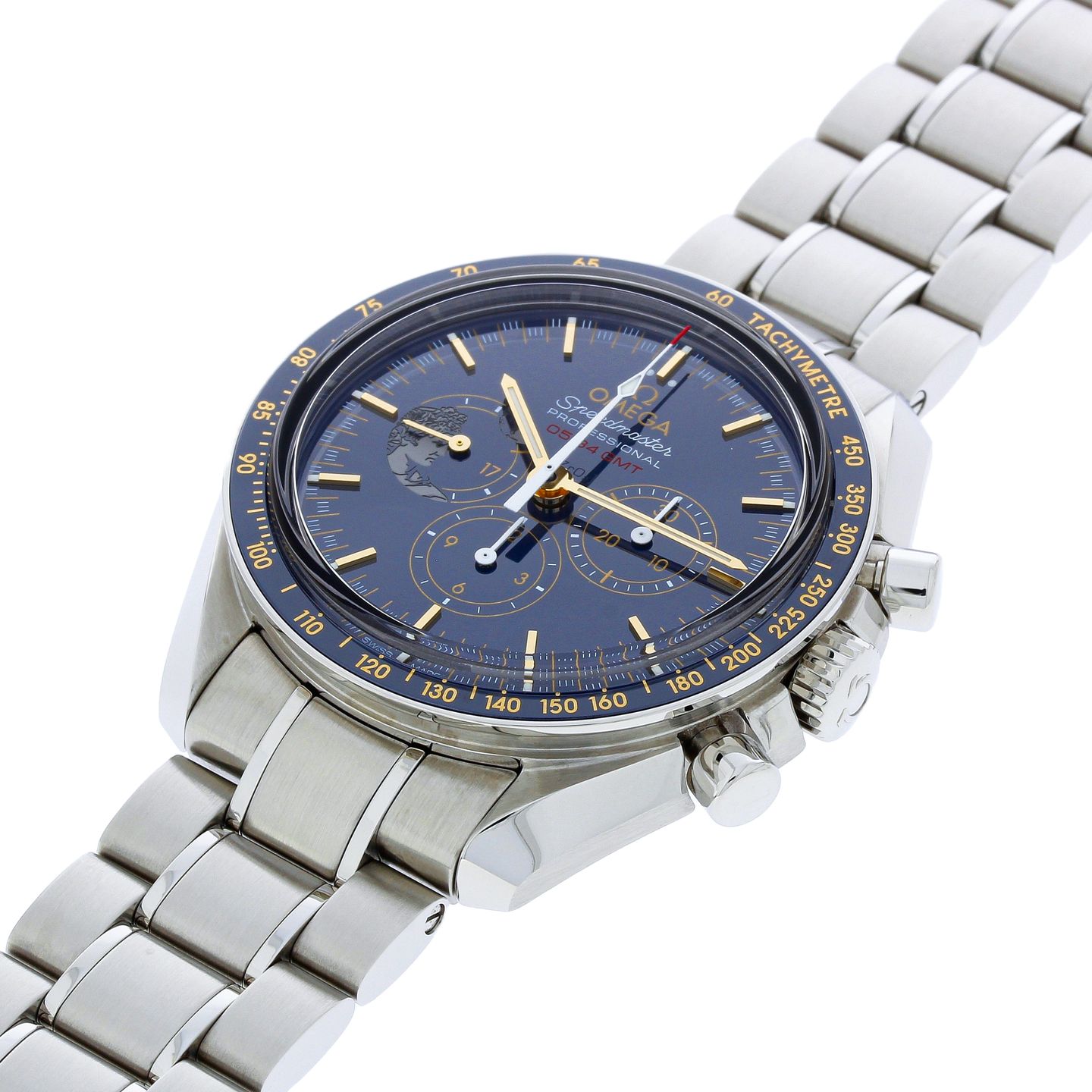 Omega Speedmaster Professional Moonwatch 311.30.42.30.03.001 (2018) - Blue dial 42 mm Steel case (5/8)