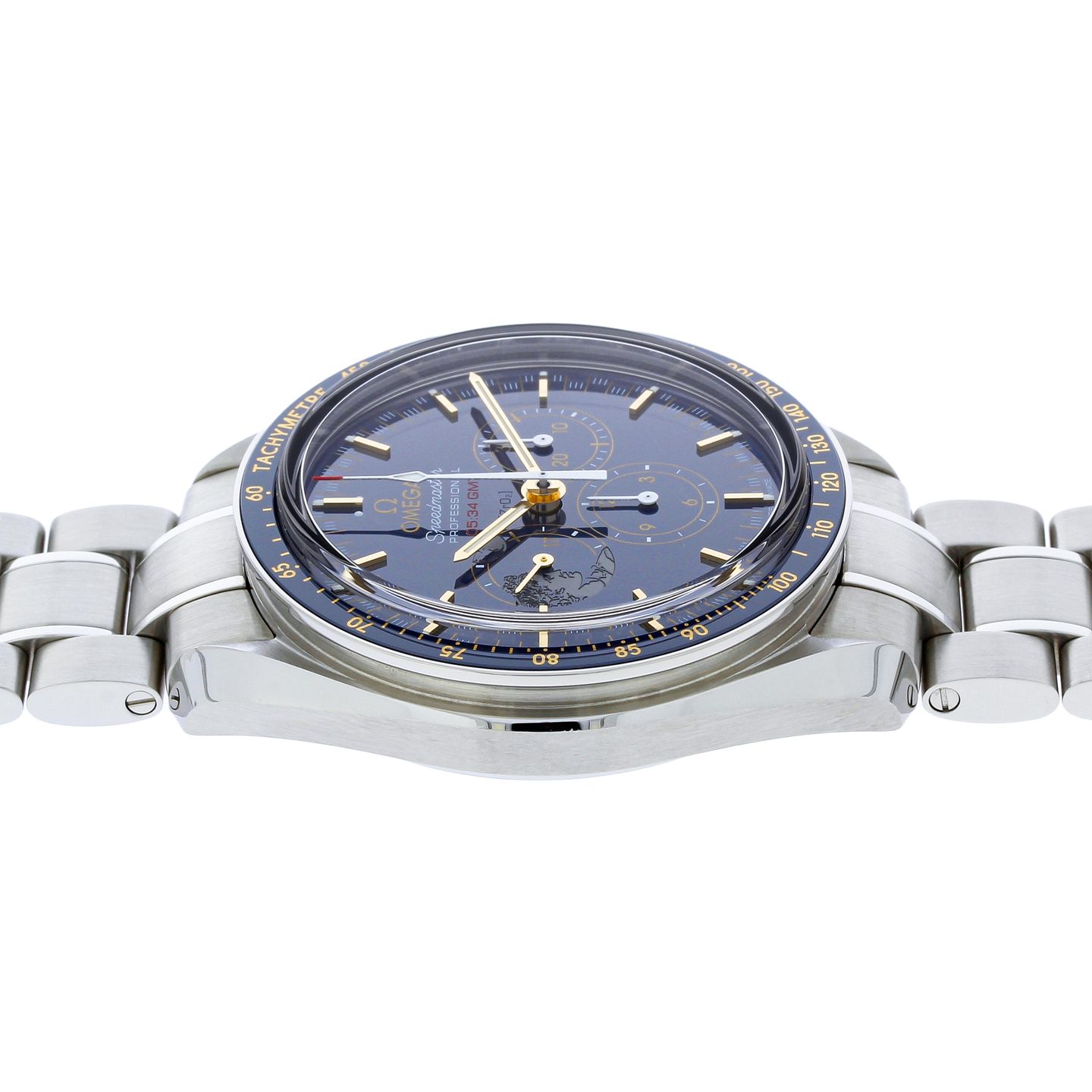 Omega Speedmaster Professional Moonwatch 311.30.42.30.03.001 (2018) - Blue dial 42 mm Steel case (3/8)