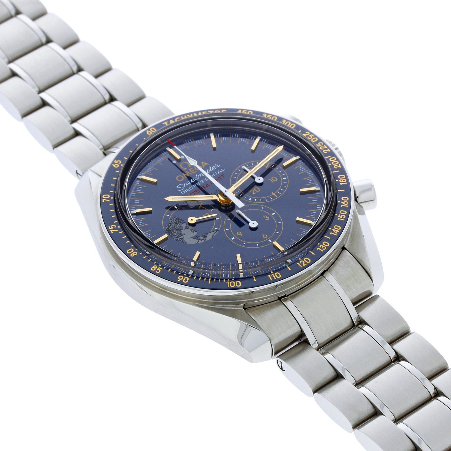 Omega Speedmaster Professional Moonwatch 311.30.42.30.03.001 (2018) - Blue dial 42 mm Steel case (4/8)