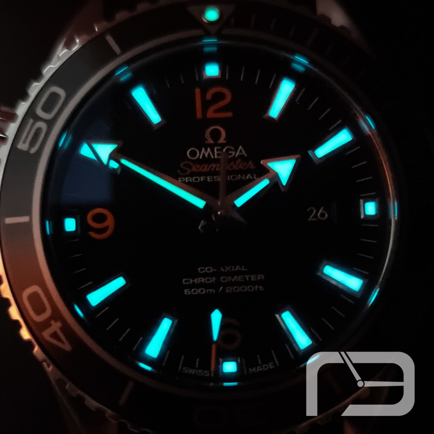 Omega Seamaster Planet Ocean 232.33.38.20.01.002 (Onbekend (willekeurig serienummer)) - Zwart wijzerplaat 38mm Staal (5/8)