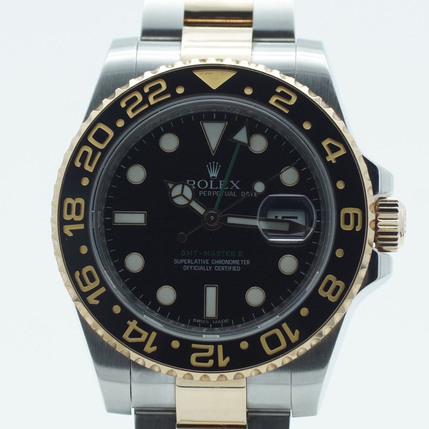 Rolex GMT-Master II 116713LN (2011) - Zwart wijzerplaat 40mm Goud/Staal (2/8)