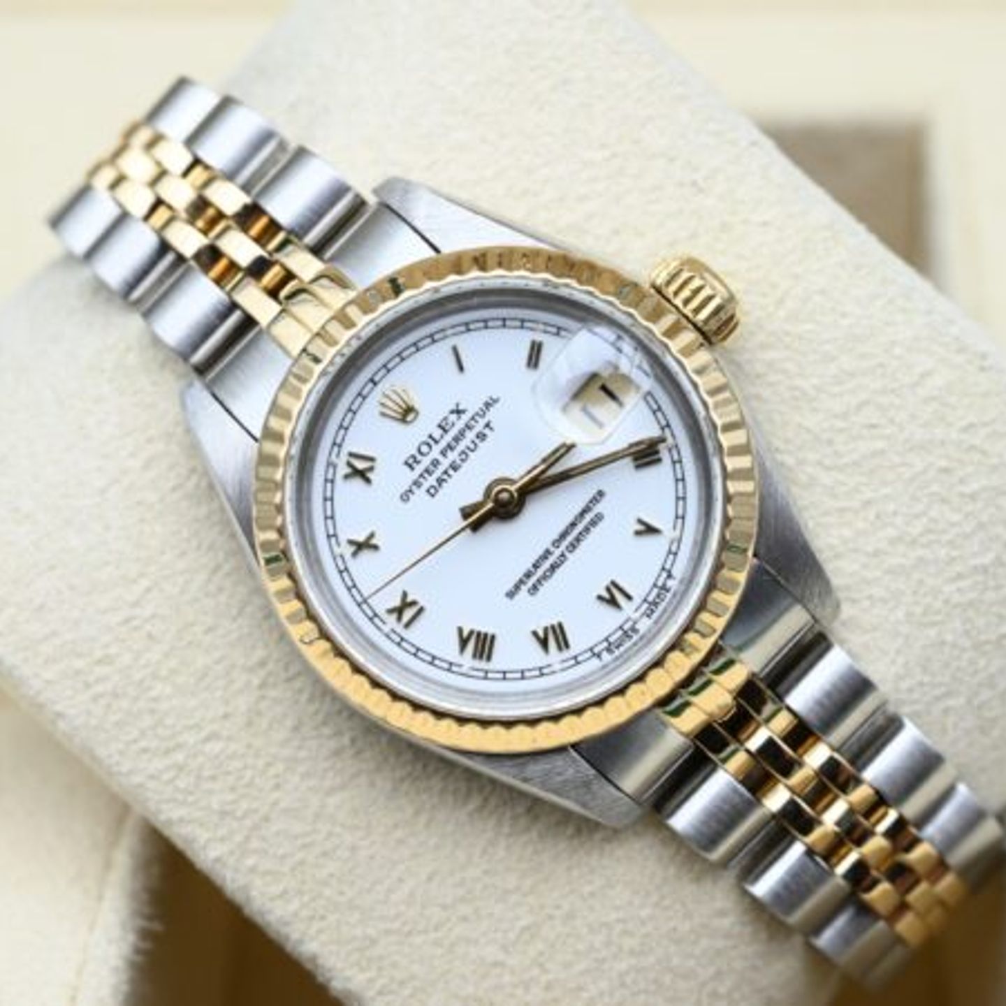 Rolex Lady-Datejust 69173 (1986) - White dial 26 mm Gold/Steel case (2/12)