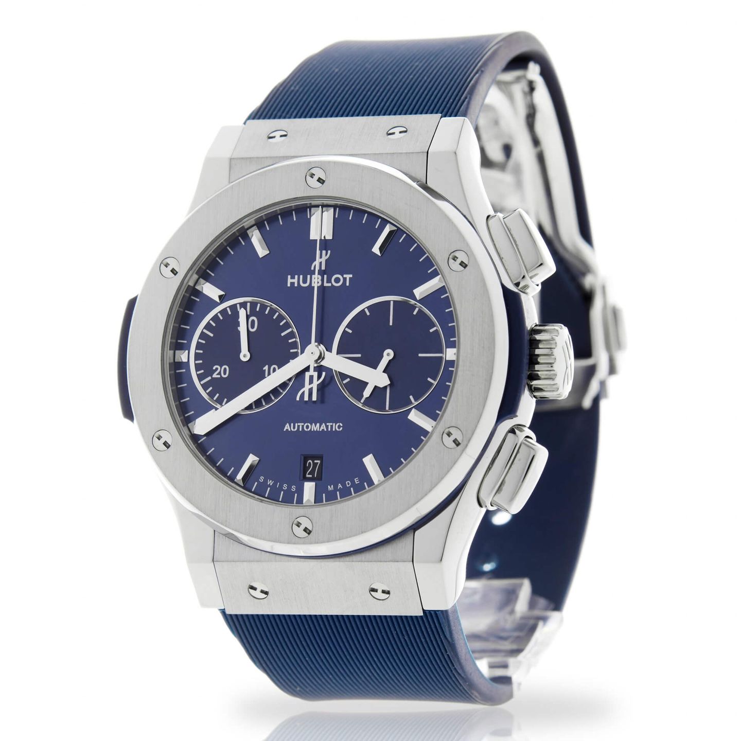 Hublot Classic Fusion Blue 521.NX.7170.RX (2024) - Blauw wijzerplaat 45mm Titanium (1/1)