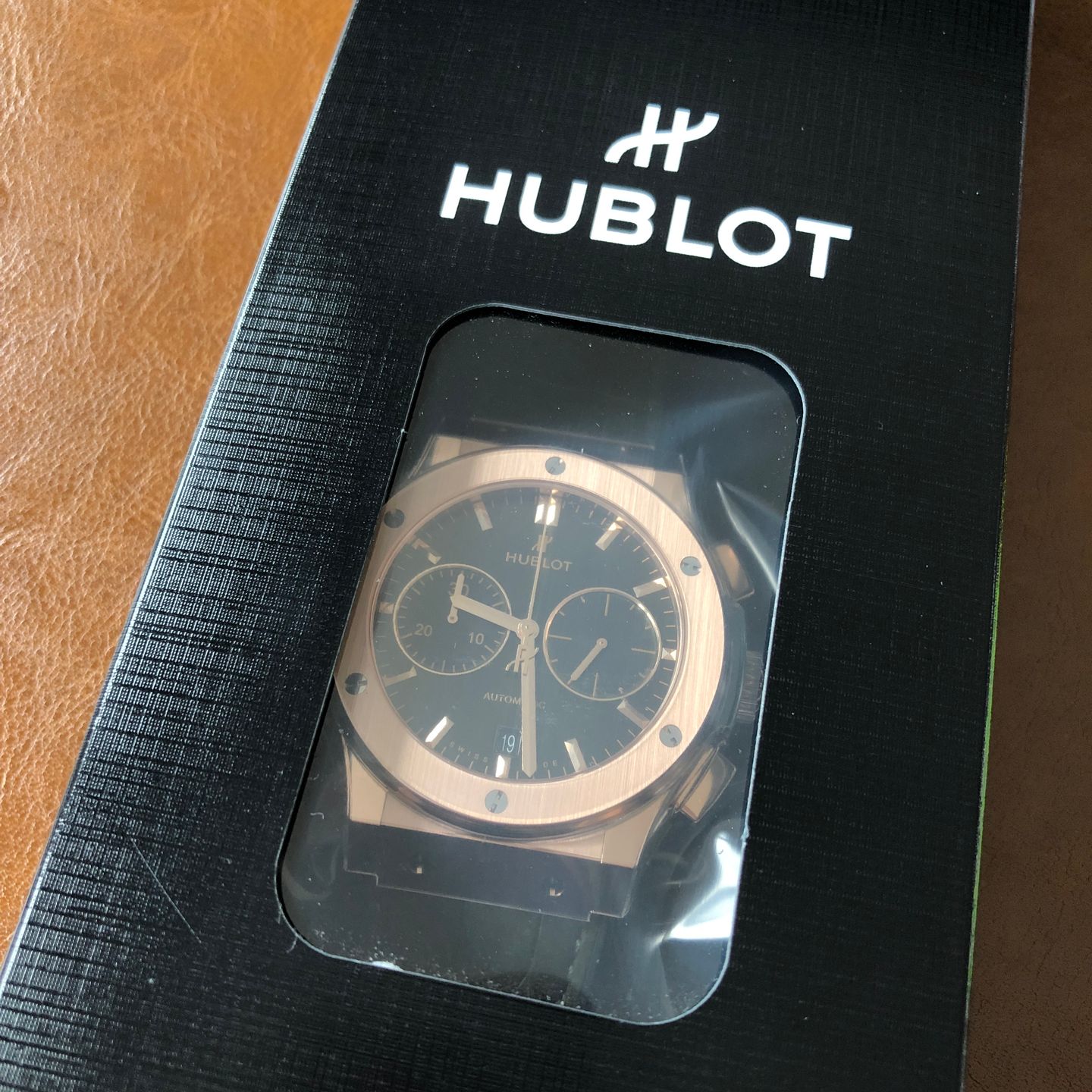 Hublot Classic Fusion Chronograph 521.OX.8980.LR (2022) - Green dial 45 mm Rose Gold case (2/2)