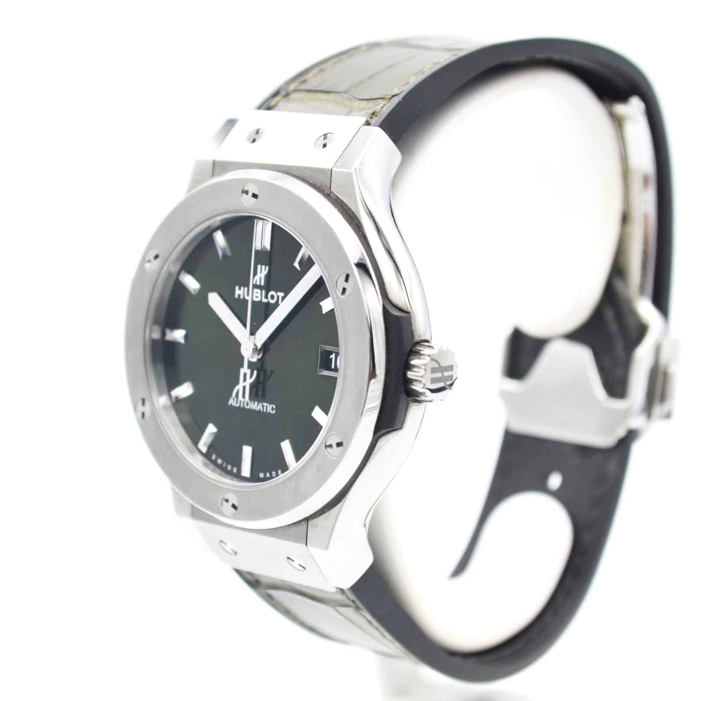 Hublot Classic Fusion 565.NX.8970.LR (2022) - Groen wijzerplaat 38mm Titanium (2/7)