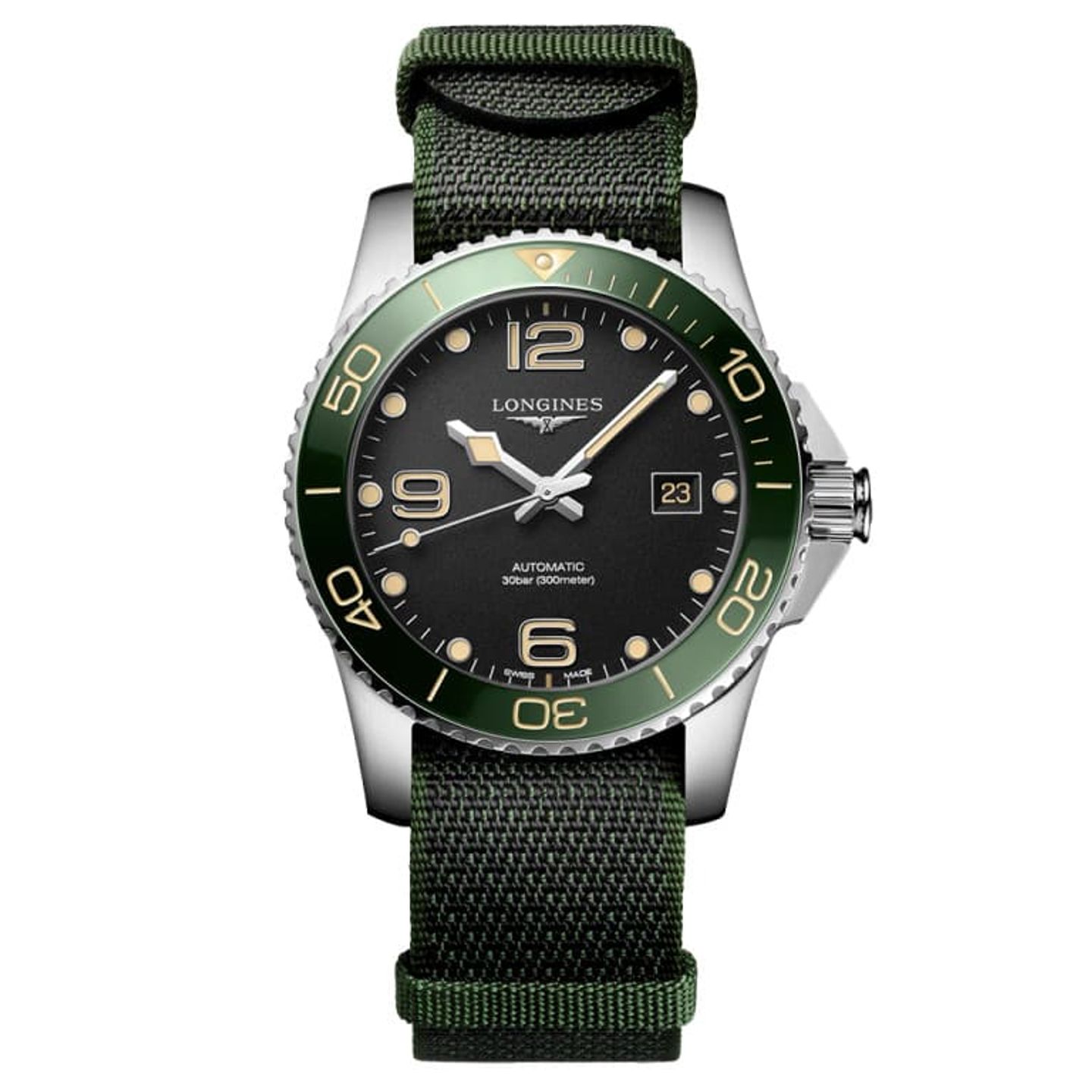 Longines HydroConquest L3.781.4.05.2 (2024) - Green dial 41 mm Steel case (1/1)