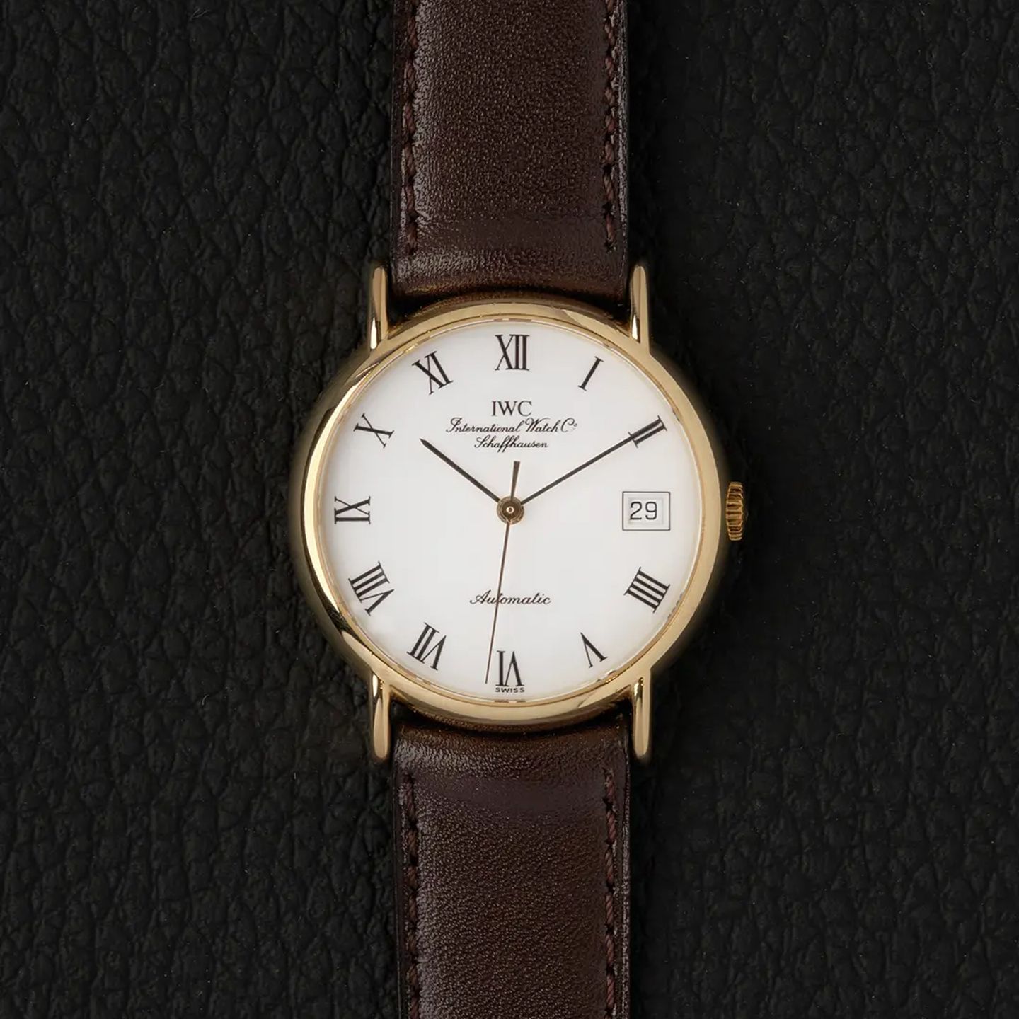 IWC Portofino Automatic IW3513 (1999) - White dial 34 mm Yellow Gold case (1/4)