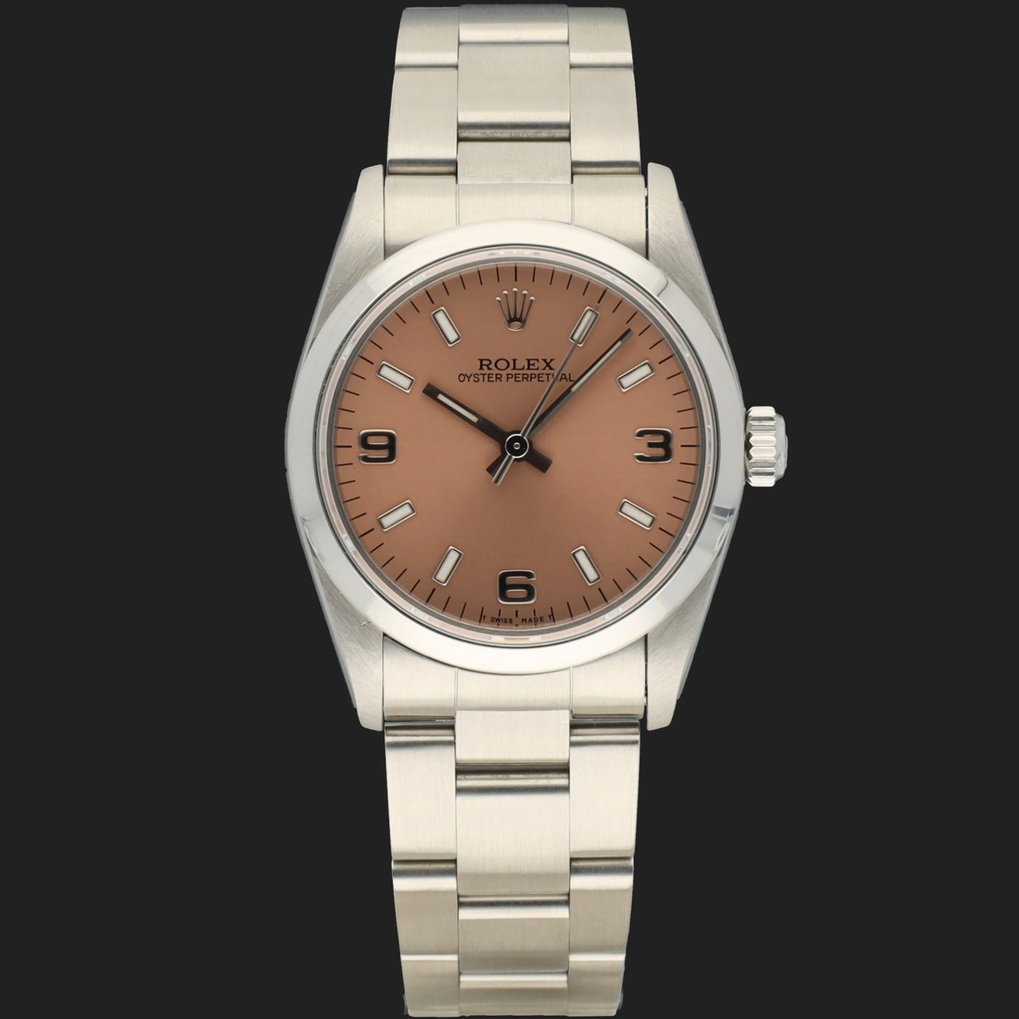 Rolex Oyster Perpetual 31 67480 (1998) - Pink dial 31 mm Steel case (3/8)