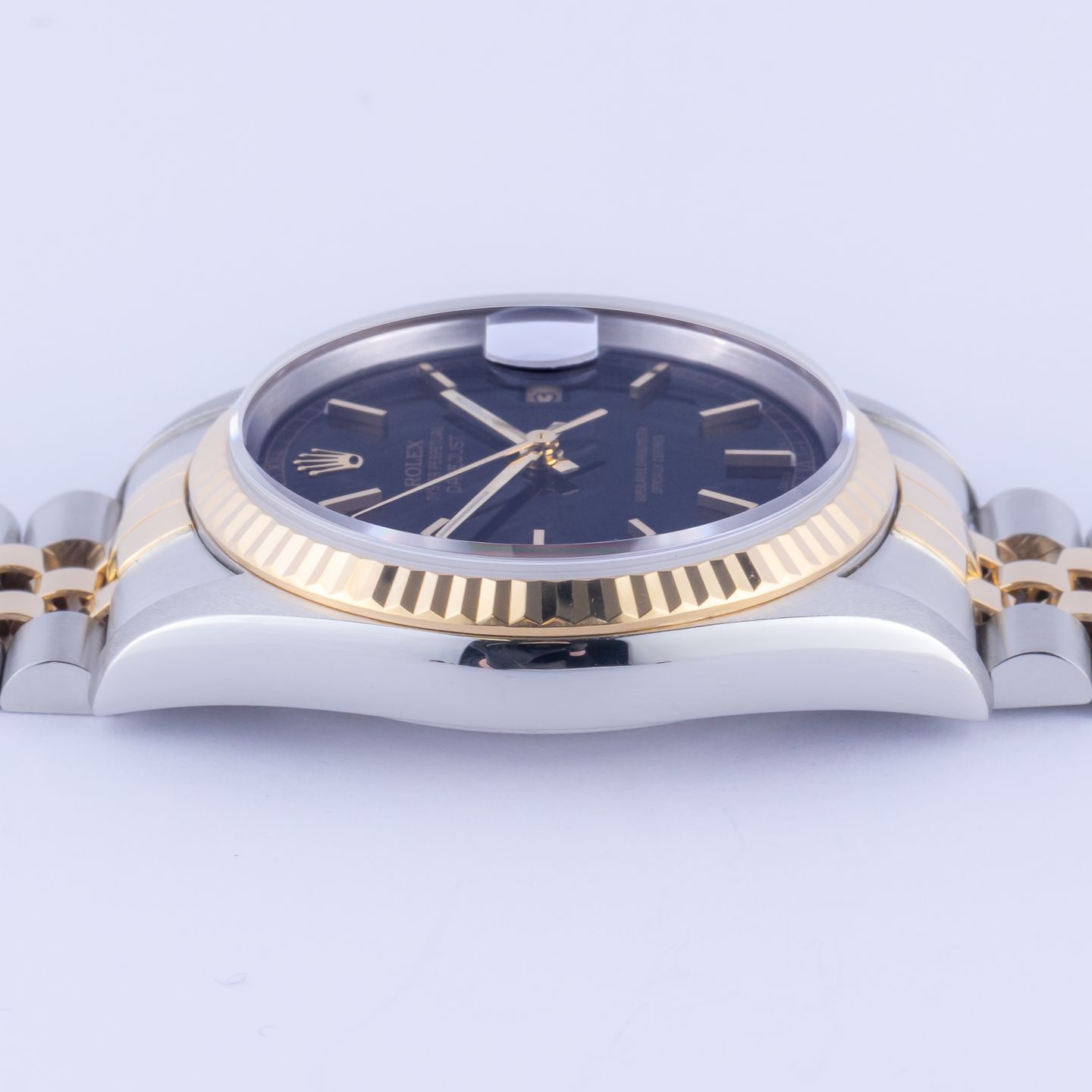 Rolex Datejust 36 16233 (1995) - Zwart wijzerplaat 36mm Goud/Staal (5/8)