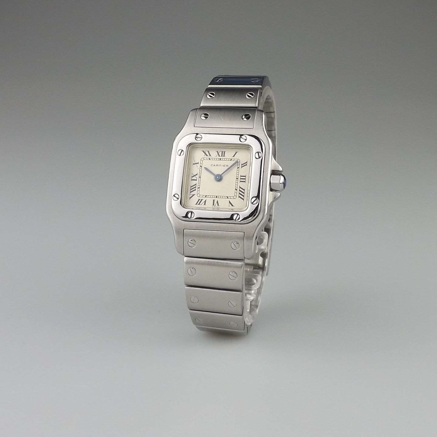 Cartier Santos 966930 (Unknown (random serial)) - White dial 25 mm Steel case (1/8)