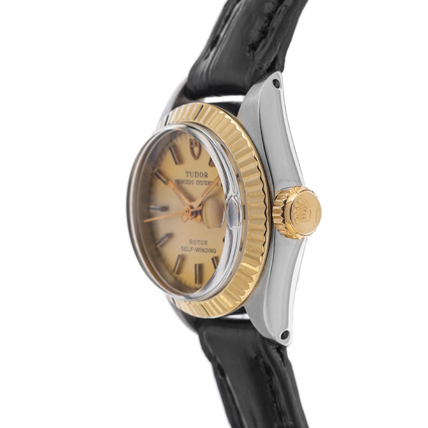 Tudor Prince Oysterdate 7607/3 (1976) - Blue dial 23 mm Gold/Steel case (4/8)