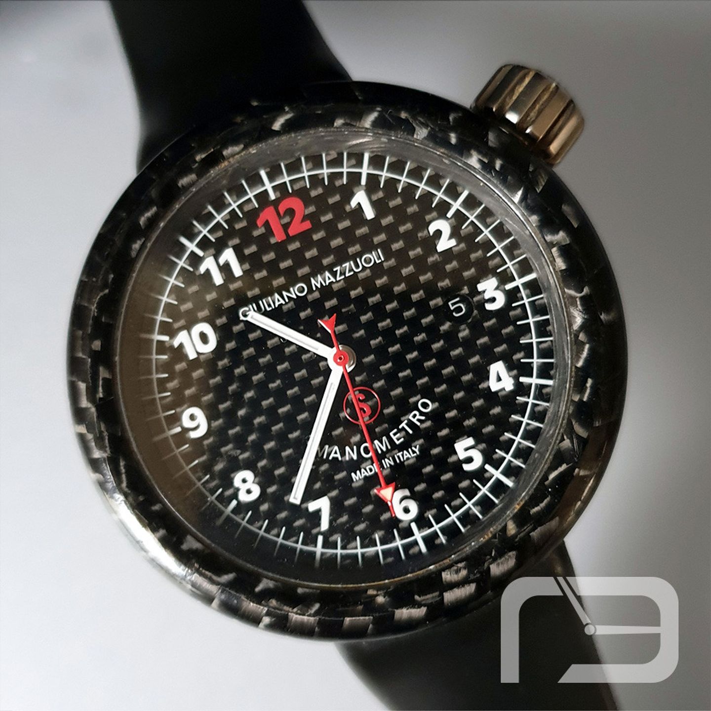 Giuliano Mazzuoli Unknown MSCF03 (Onbekend (willekeurig serienummer)) - Zwart wijzerplaat 45mm Carbon (1/8)