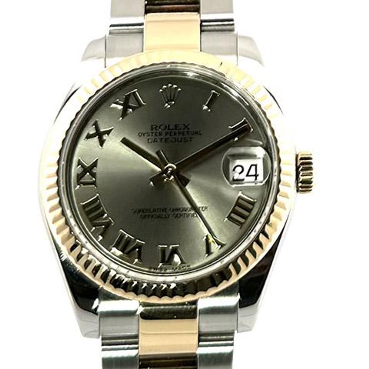 Rolex Lady-Datejust 178273 (2013) - Grey dial 31 mm Gold/Steel case (1/8)