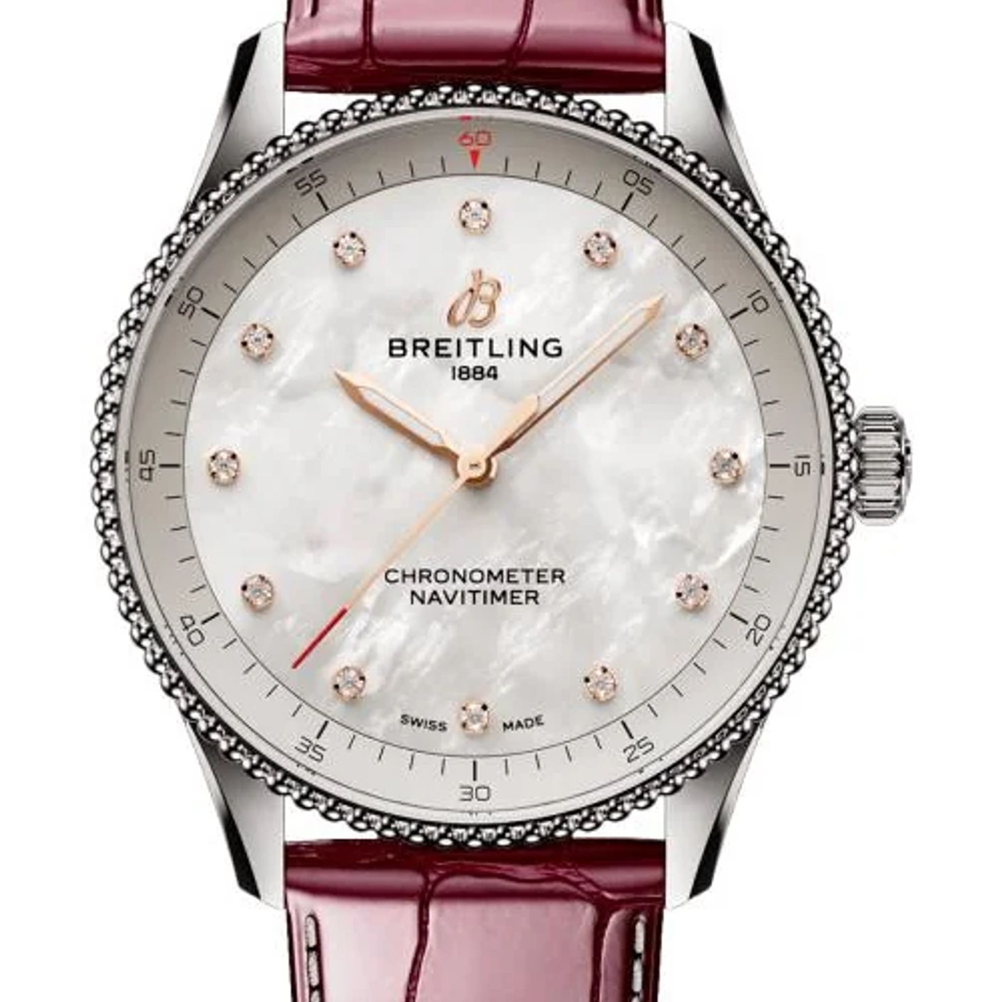 Breitling Navitimer A77320E61A2P2 (2026) - Parelmoer wijzerplaat 32mm Staal (1/1)