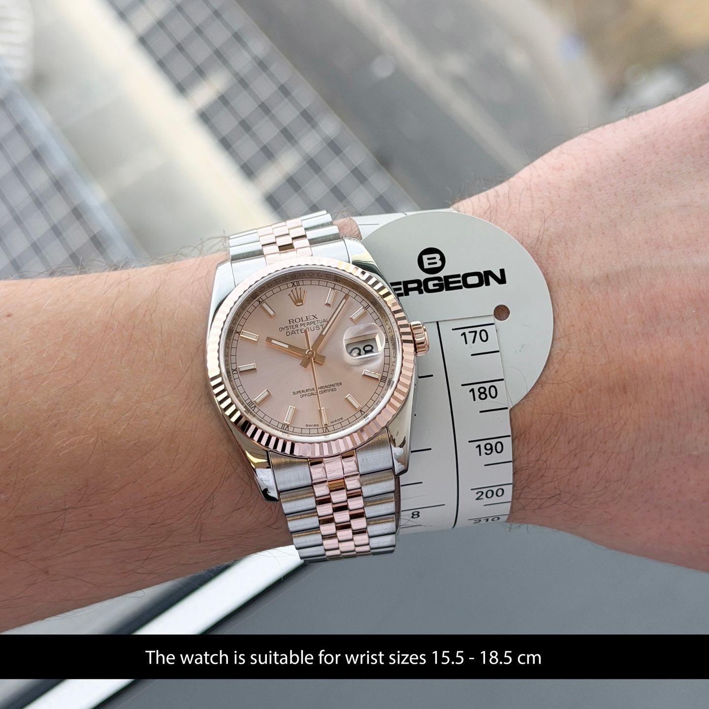 Rolex Datejust 36 116231 (2006) - Pink dial 36 mm Gold/Steel case (2/8)