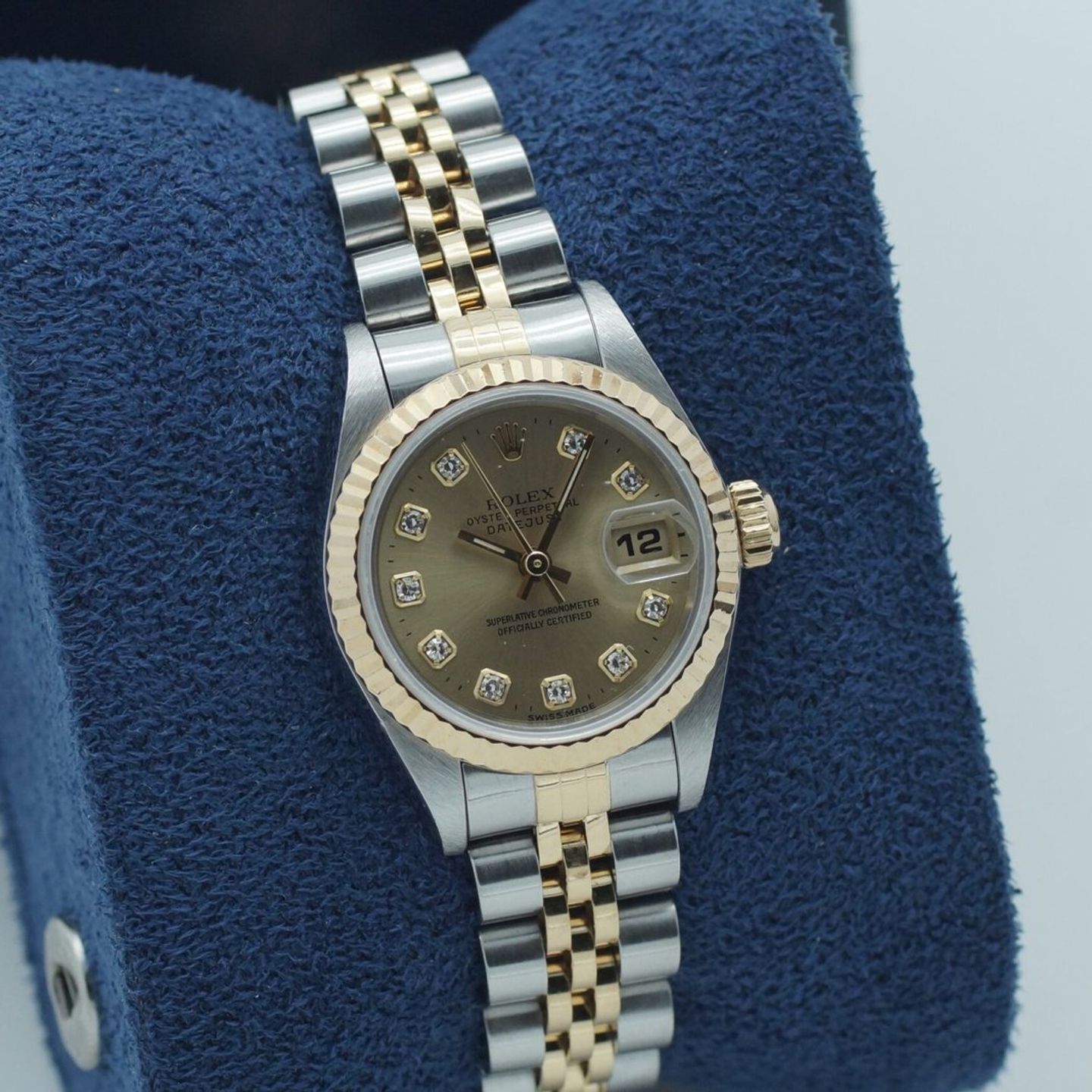 Rolex Lady-Datejust 69173 (1996) - Champagne dial 26 mm Gold/Steel case (1/8)