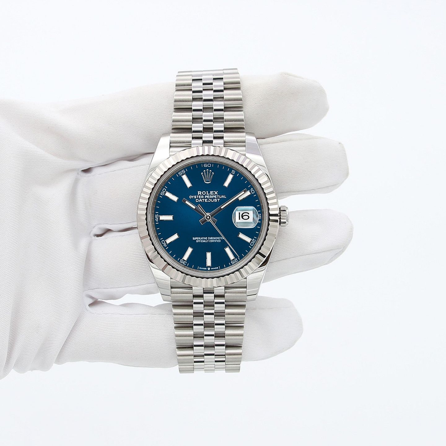 Rolex Datejust 41 126334 (Unknown (random serial)) - Blue dial 41 mm Steel case (3/7)