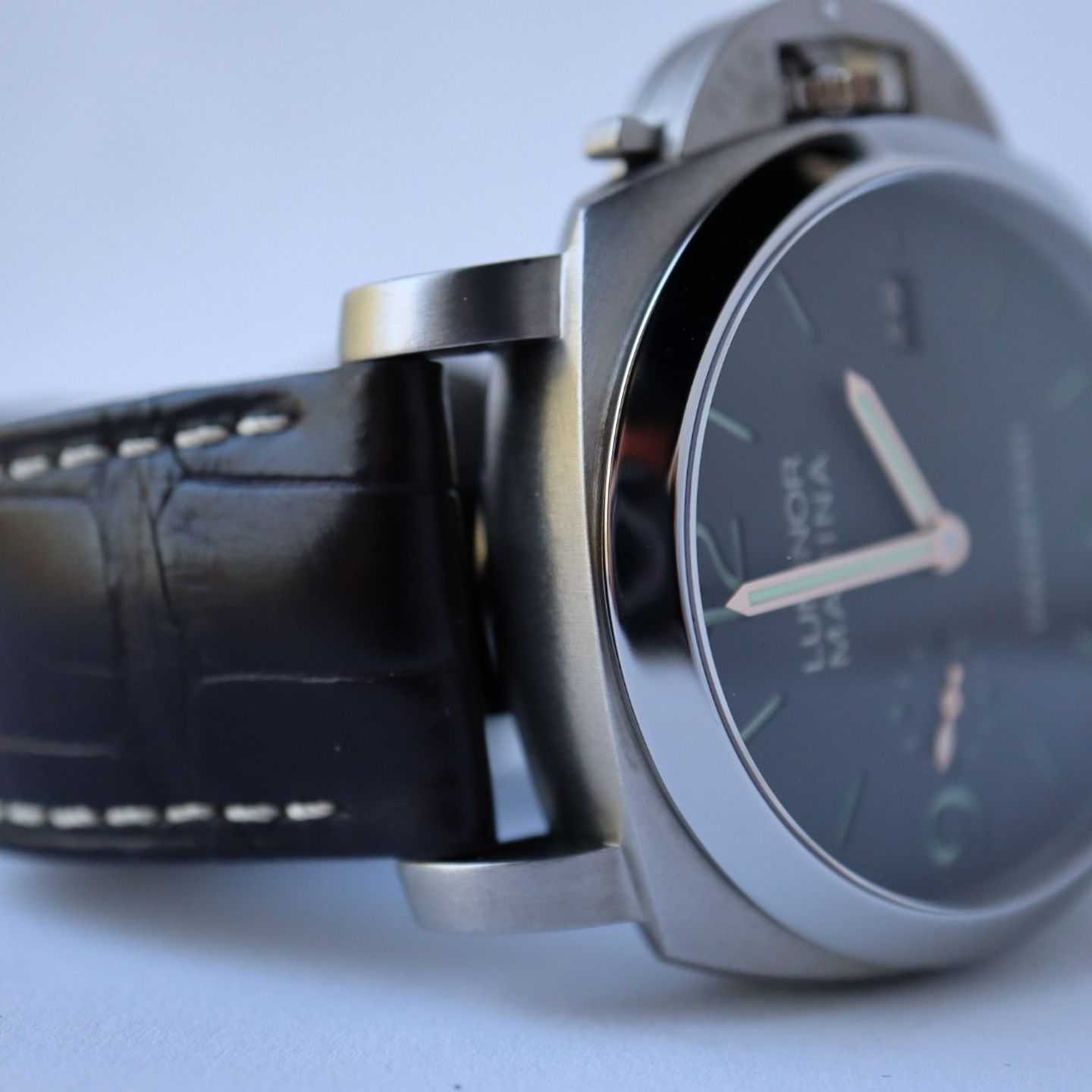 Panerai Luminor Marina 1950 3 Days Automatic PAM00351 (Unknown (random serial)) - Brown dial 44 mm Titanium case (6/8)