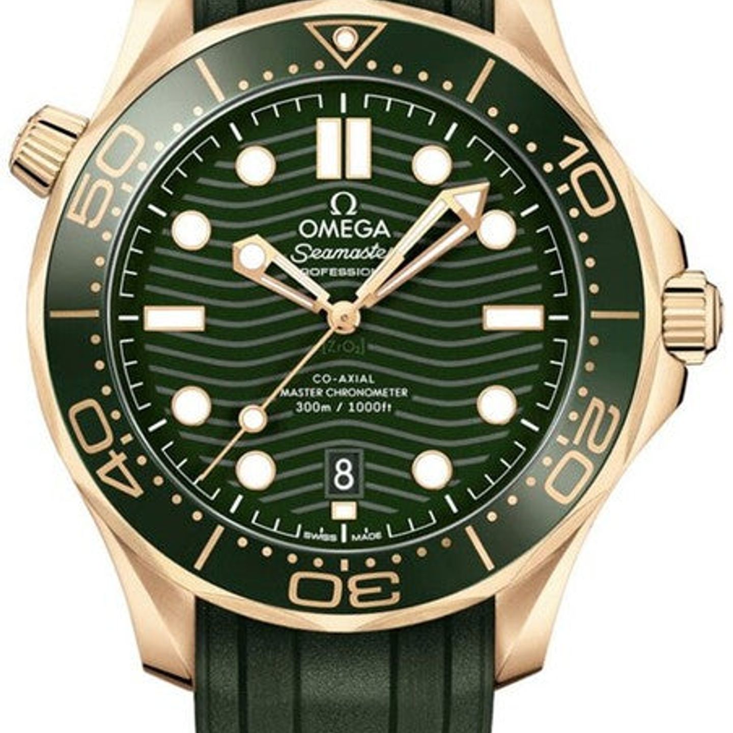 Omega Seamaster Diver 300 M 210.62.42.20.10.001 (2026) - Green dial 42 mm Yellow Gold case (1/1)